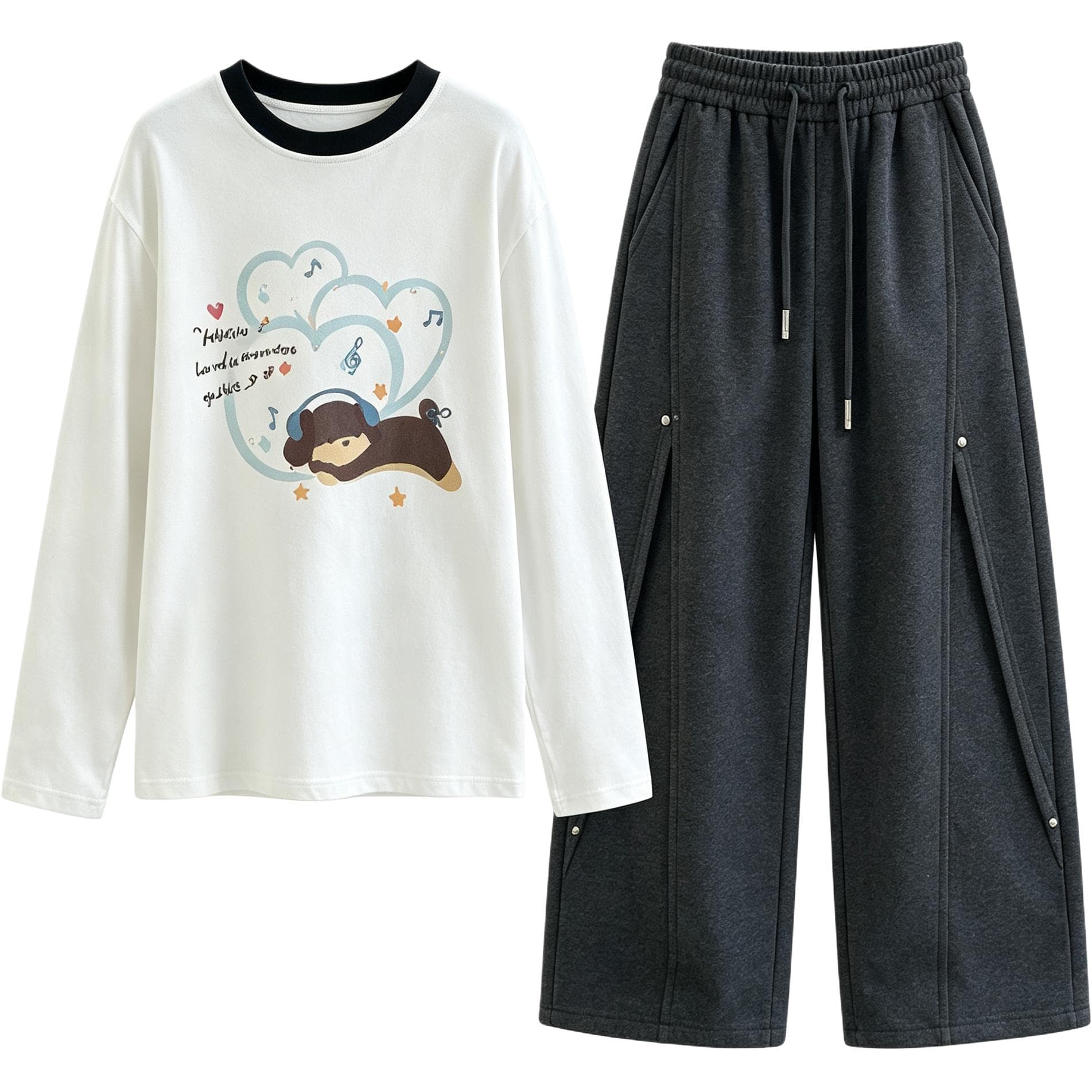 SHIBU 79012 Топ+Штаны Kids Повседневный Спортивный Костюм Комплекты - изображение 1