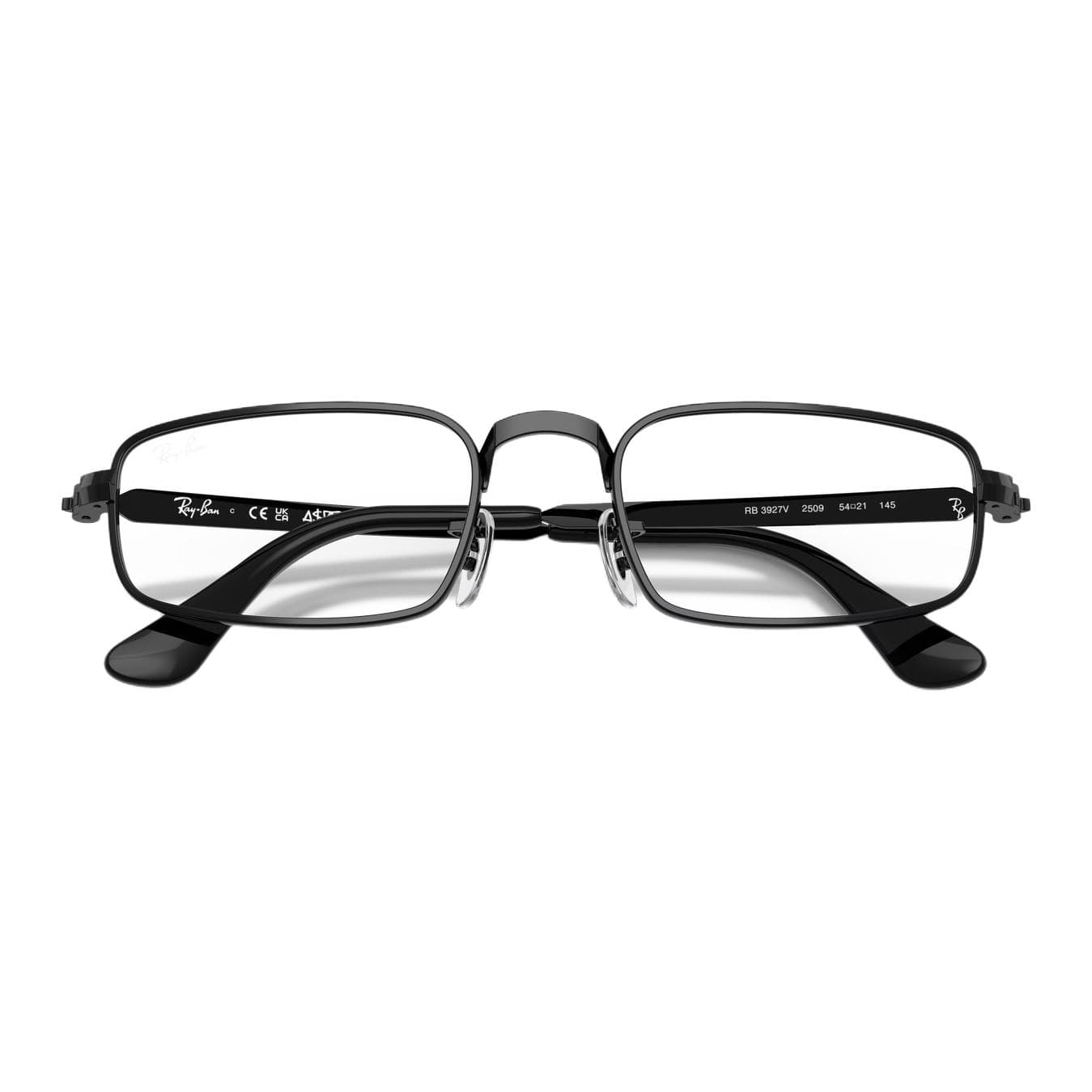 Оправа RayBan Металл Прямоугольная форма Очки с диоптриями Унисекс Черный - изображение 5