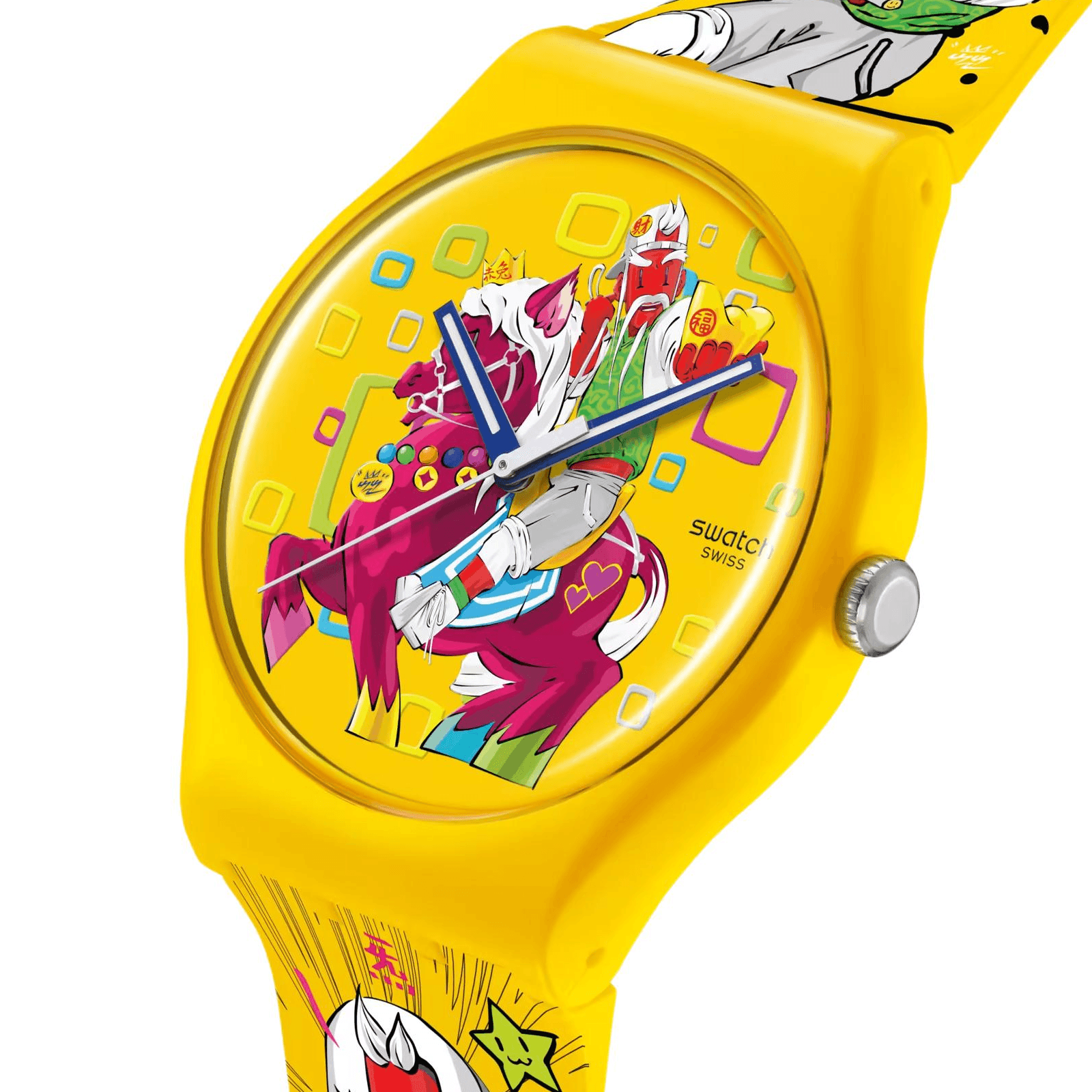 Часы Swatch Quartz Механизм Унисекс Часы 41 мм Желтые - изображение 2