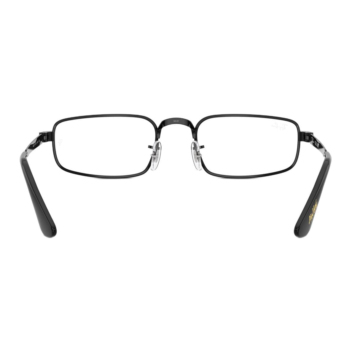 Оправа RayBan Металл Прямоугольная форма Очки с диоптриями Унисекс Черный - изображение 4