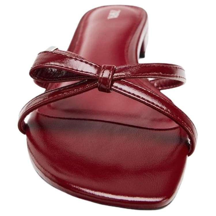 Сандалии ZARA Шлепанцы Red Women's - изображение 4