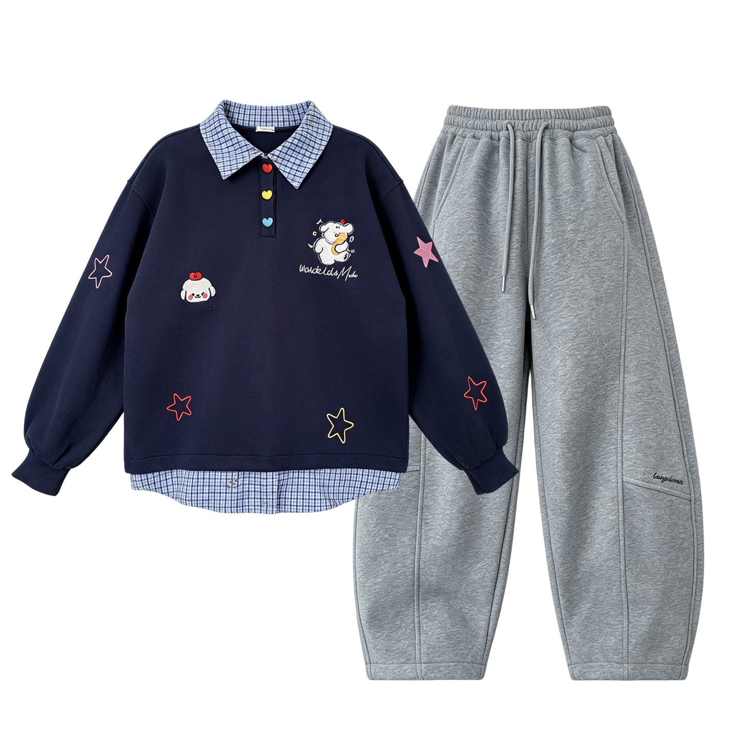SHIBU 99987 Топ+Штаны Kids Повседневный Спортивный Костюм Комплекты - изображение 1