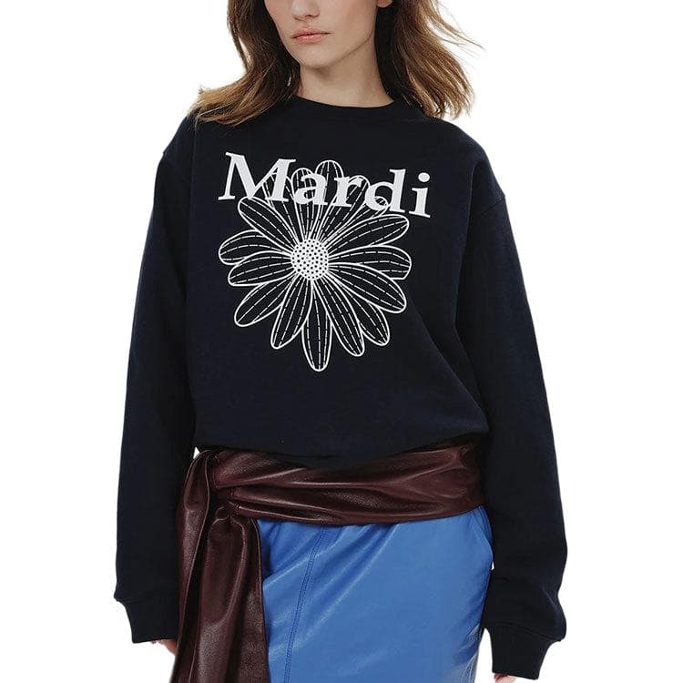 Кофта MARDI MERCREDI Темно-синий Белый Женский Свитшот - изображение 1