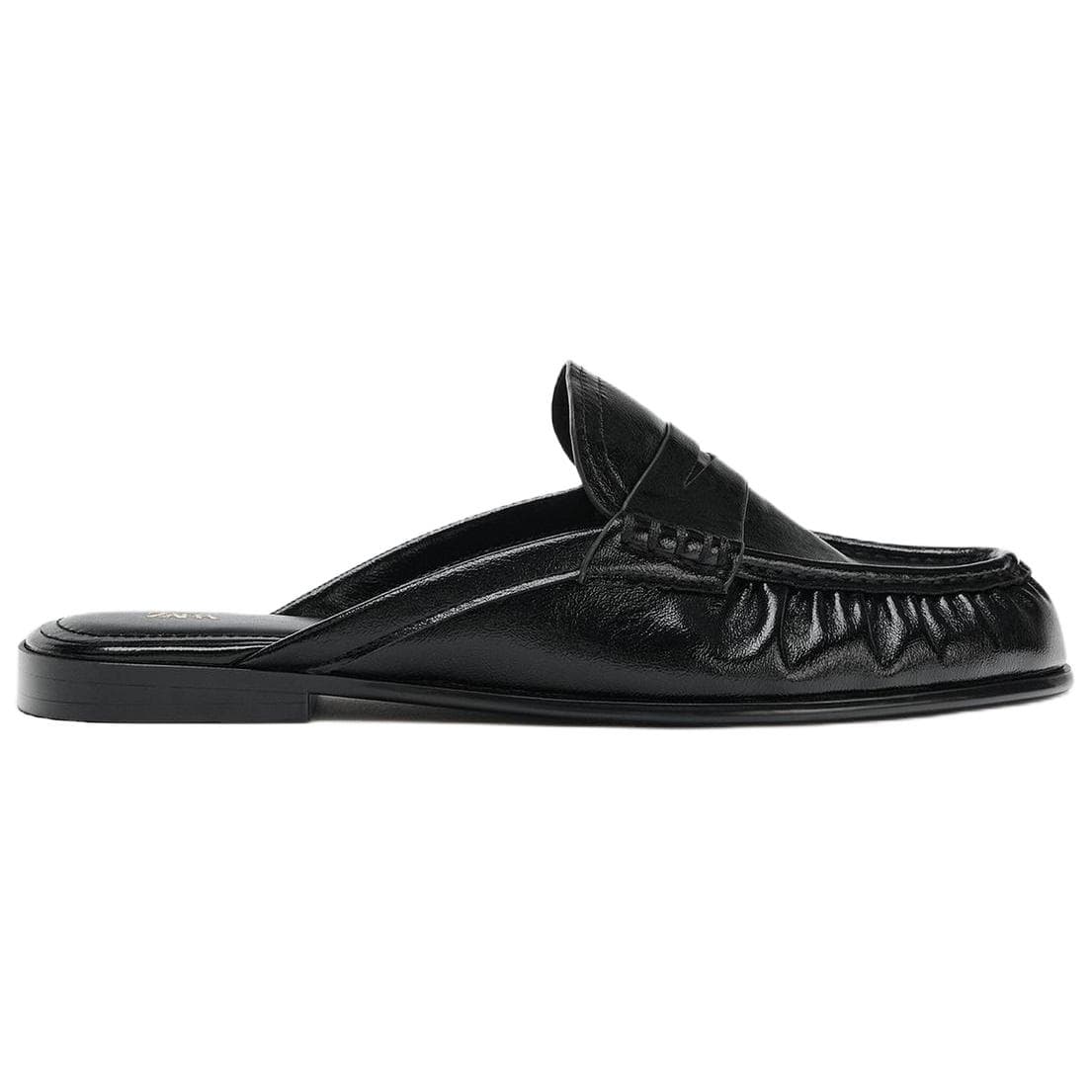 Сандалии ZARA Closed Slippers Black Women's - изображение 4