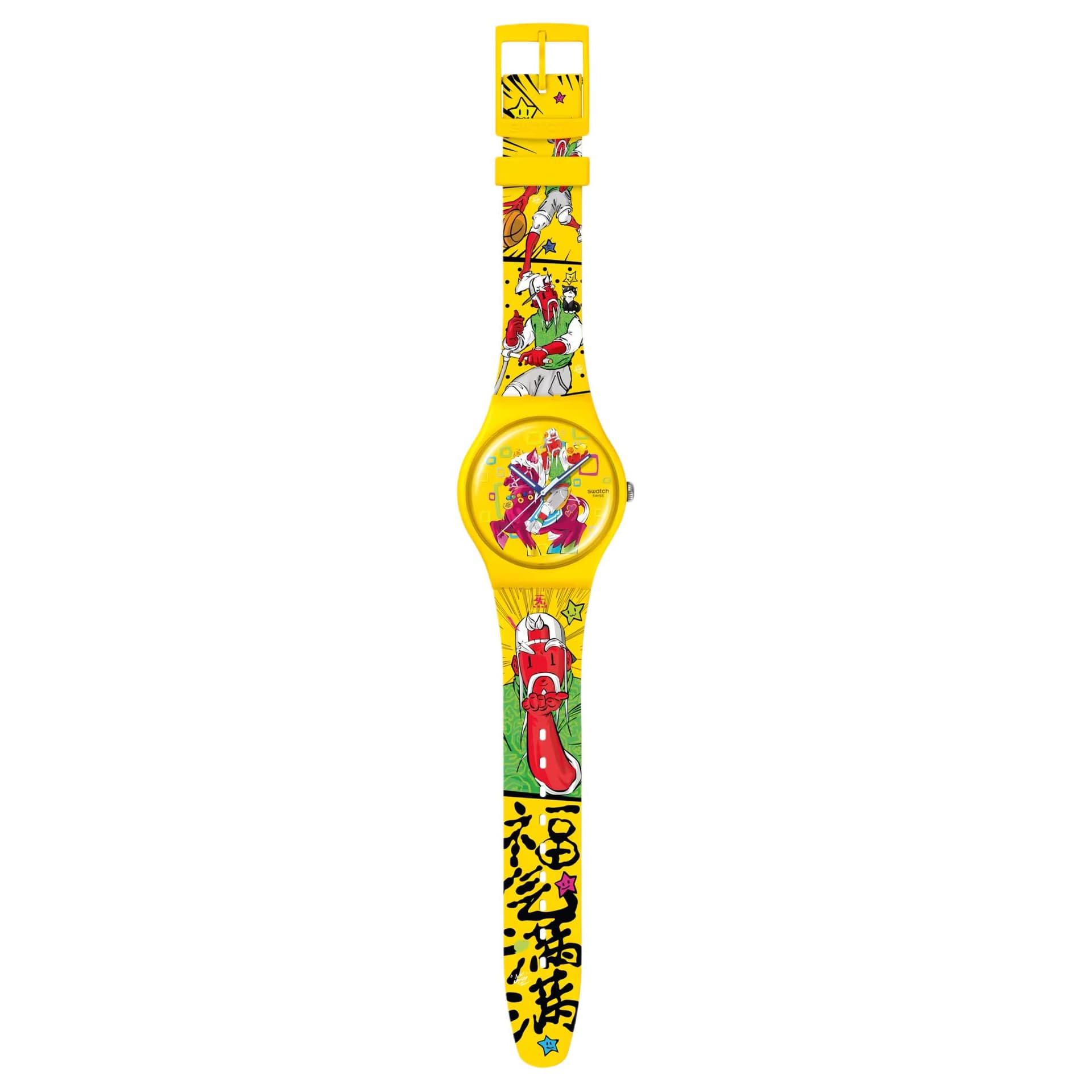 Часы Swatch Quartz Механизм Унисекс Часы 41 мм Желтые - изображение 3