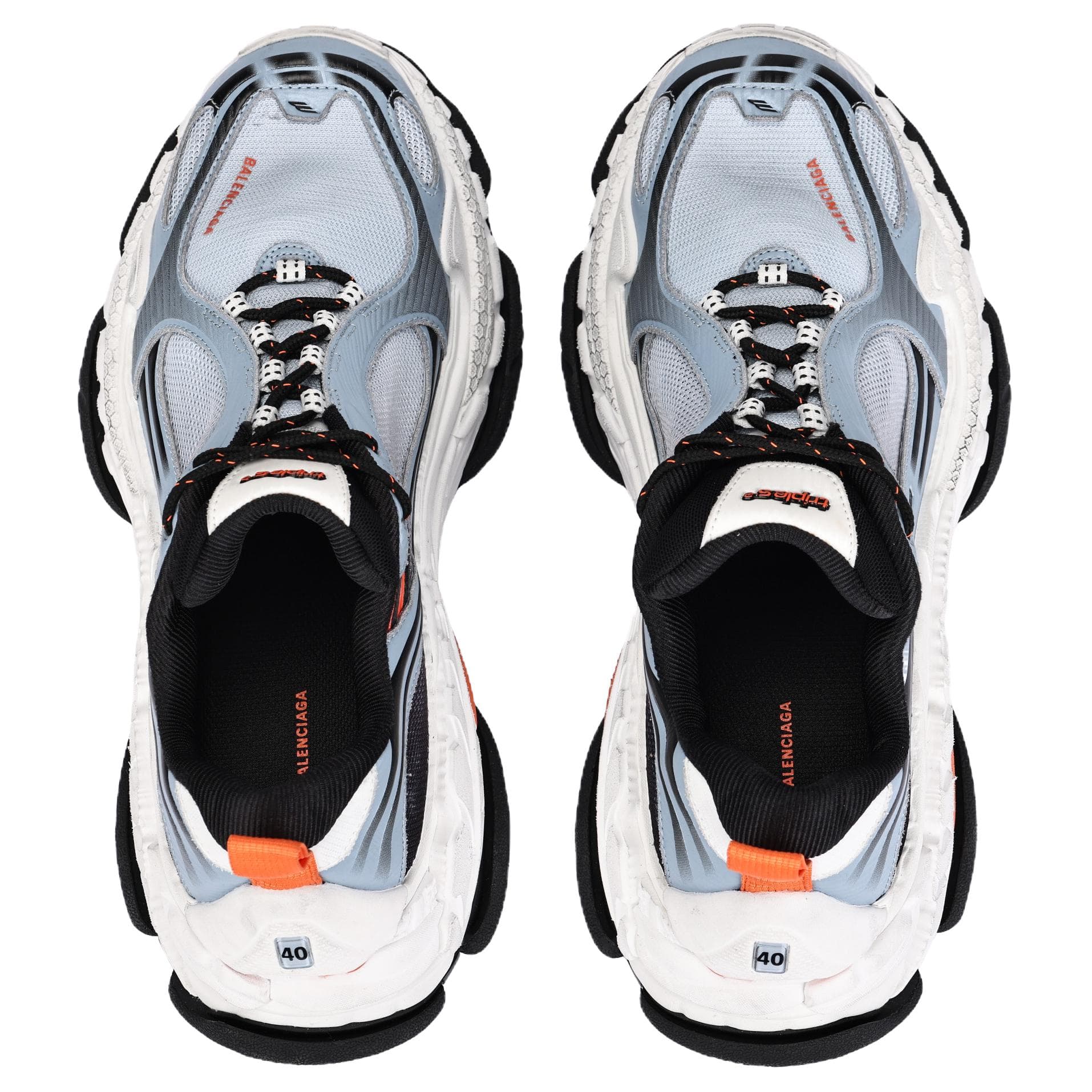 Кроссовки Balenciaga Triple S.2 Массивные кроссовки Low Топ Синий Белый Мужской - изображение 3