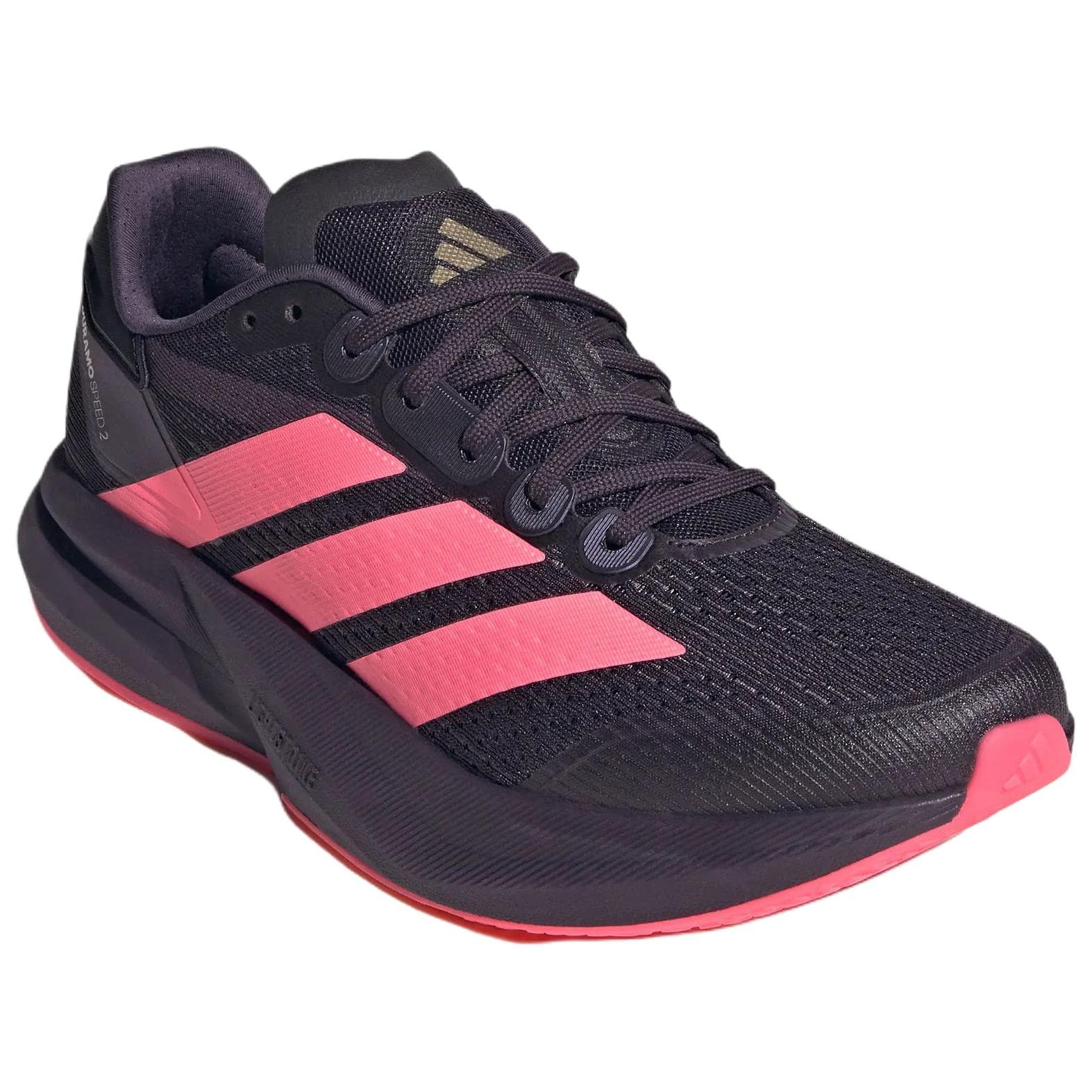 Кроссовки для бега Adidas Duramo Speed 2 Беговые кроссовки Низкий Топ Aurora Черный Кислотный Красный Унисекс - изображение 3