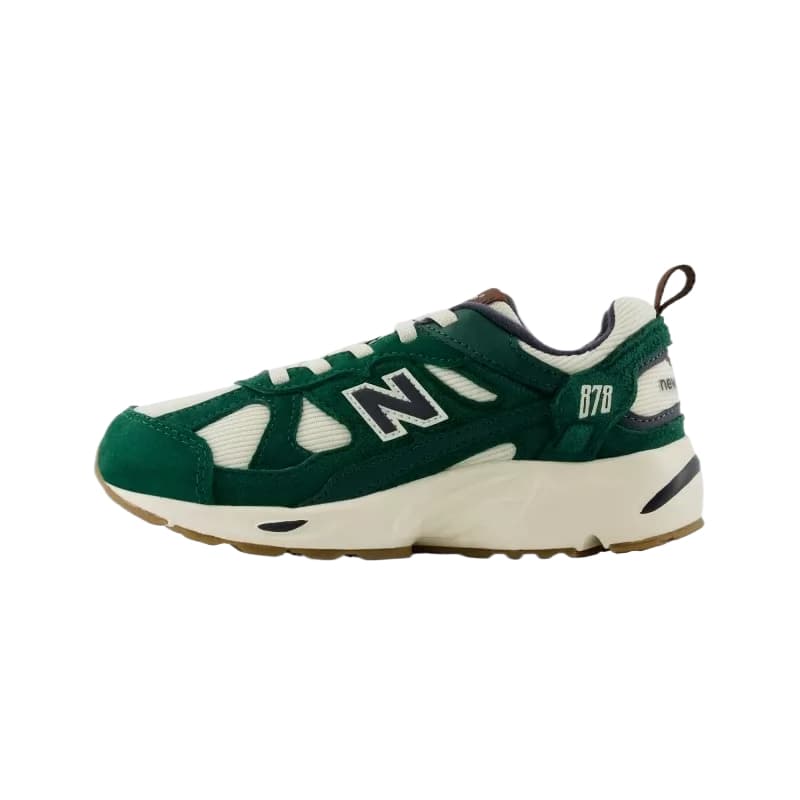 Кроссовки New Balance NB 878 Детская повседневная обувь Низкие кеды Зеленый Светлый Бежевый Белый P87821M-1 Kids - изображение 1