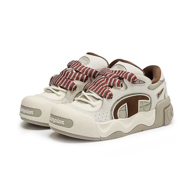 Кроссовки Champion Skate Shoes Low Top Молочно-белый Шишечно-коричневый Мужской - изображение 3