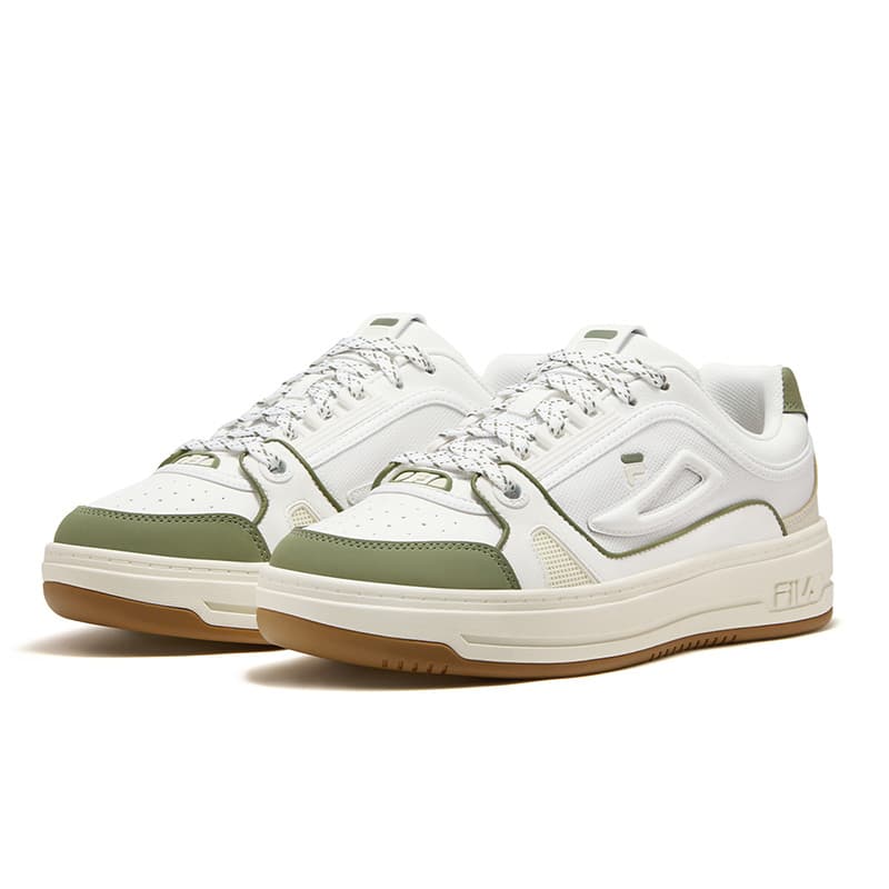 Кроссовки FILA FUSION FX PRO Лоу-топы Скейтборд Обувь Мужская Distinguished Белый KATE Оливково-зеленый - изображение 3