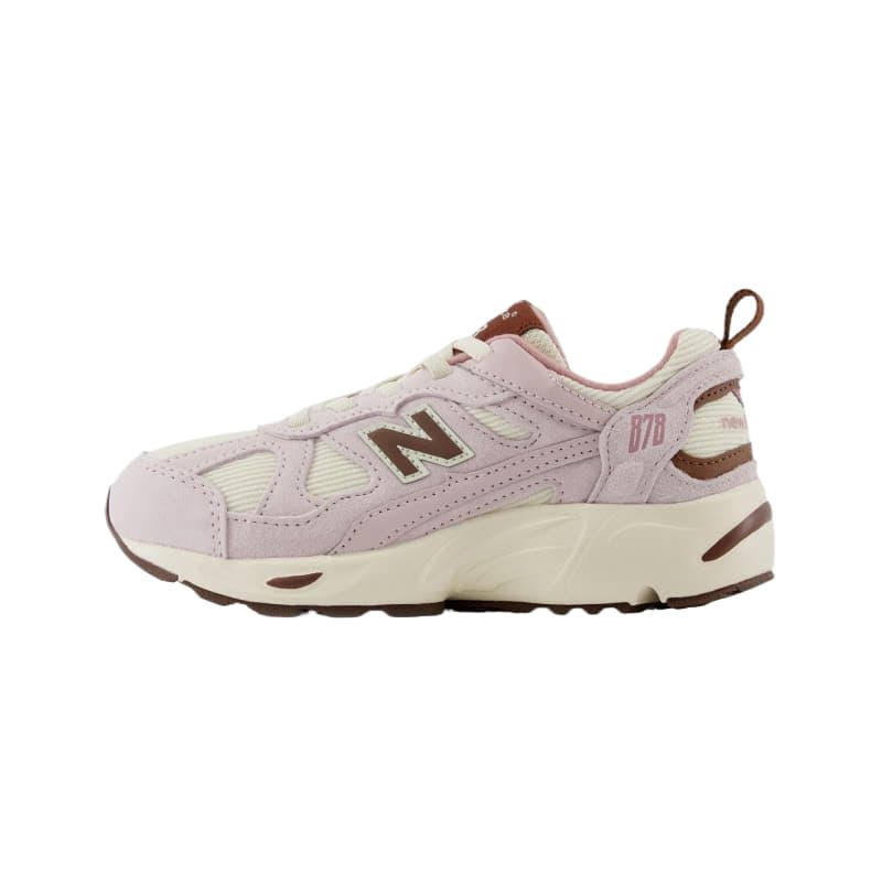 Кроссовки New Balance NB 878 Детская повседневная обувь Низкие кеды Светло-розовый Светло-бежевый Белый P87872T-1 Kids - изображение 1