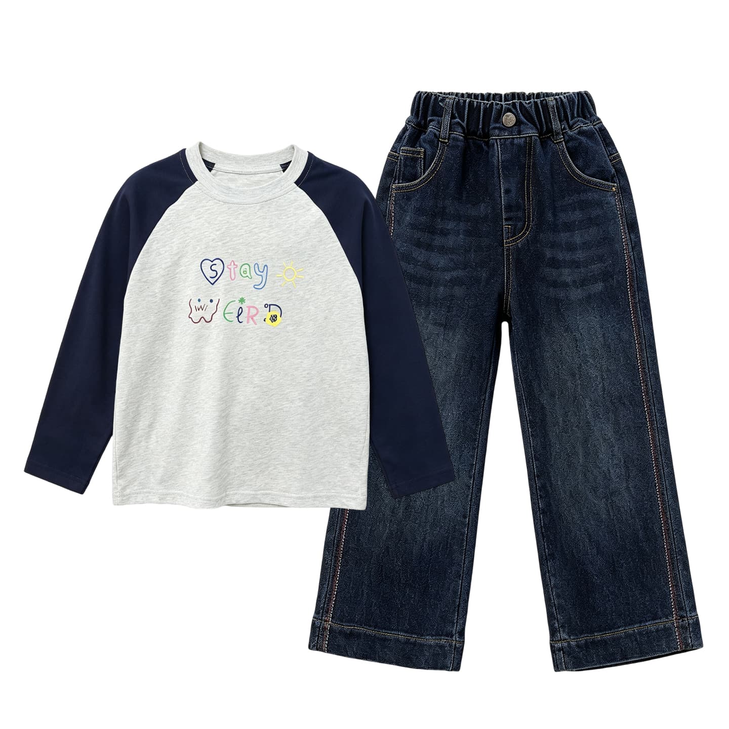 SHIBU 99955 Топ+Штаны Kids Повседневный Спортивный Костюм Комплекты - изображение 1