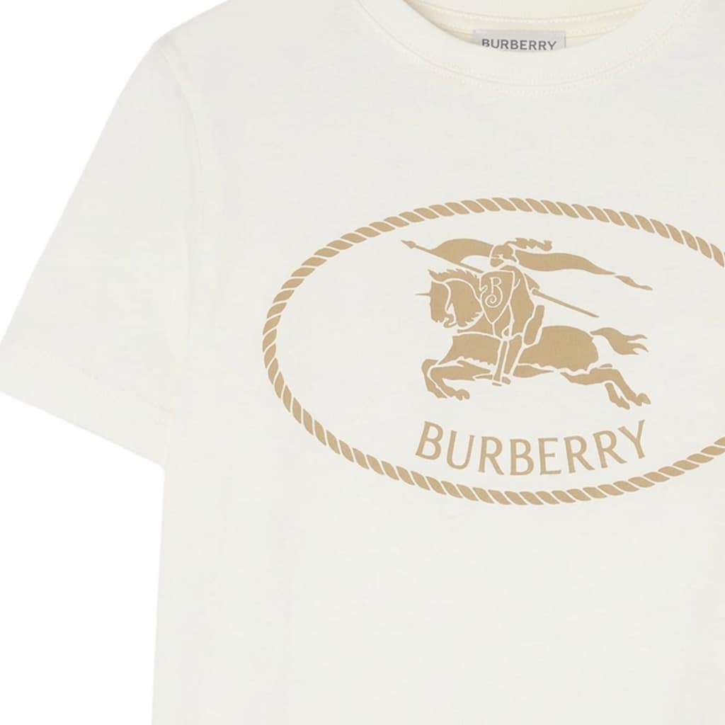 Футболка Burberry Розовый Мел Белый Kids T Рубашки - изображение 3