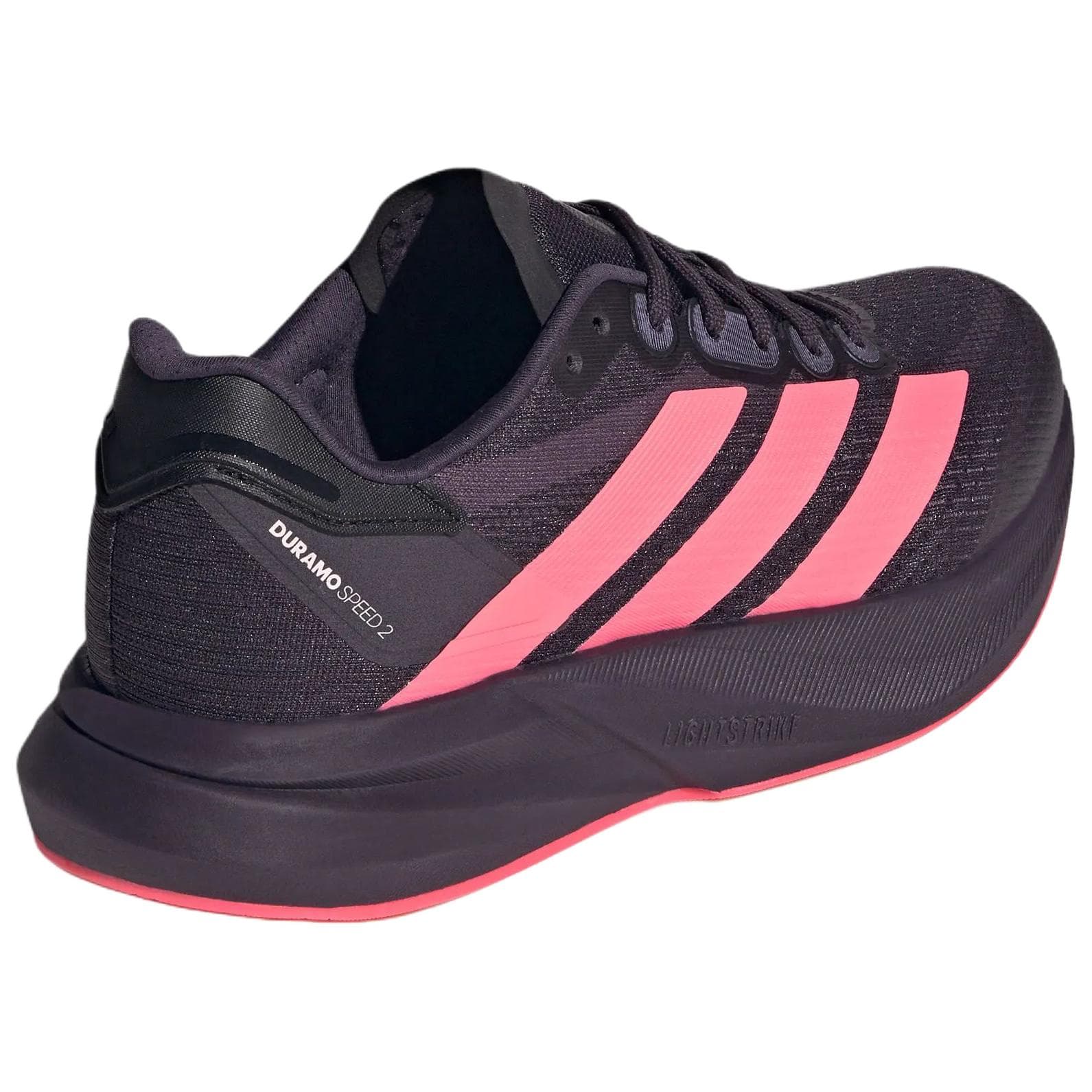 Кроссовки для бега Adidas Duramo Speed 2 Беговые кроссовки Низкий Топ Aurora Черный Кислотный Красный Унисекс - изображение 5