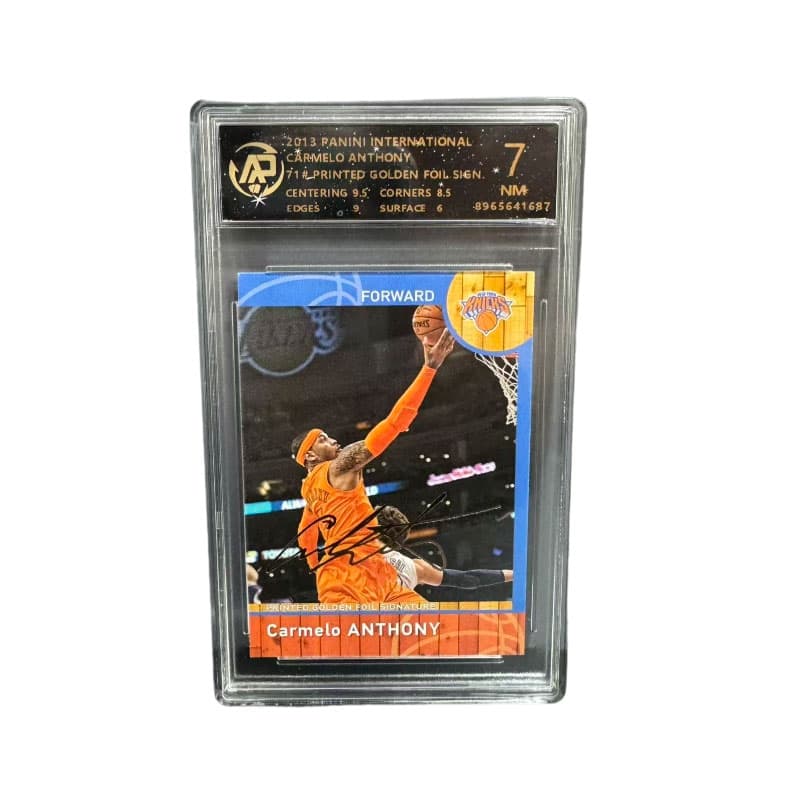 PANINI Международный размер Knicks Кармело Энтони Дыня Золотистая ручка с автографом Баскетбольный SHOT Выбор ФОТО - изображение 2
