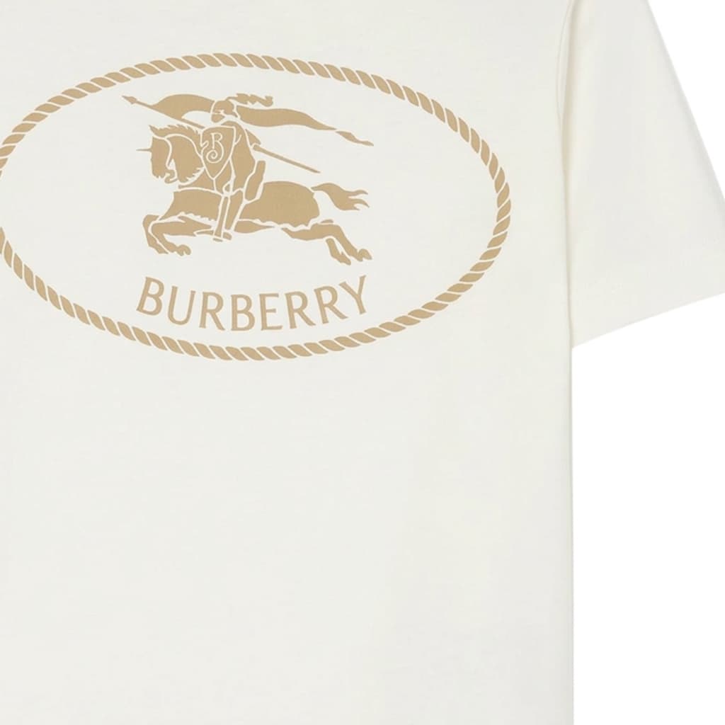Футболка Burberry Розовый Мел Белый Kids T Рубашки - изображение 4