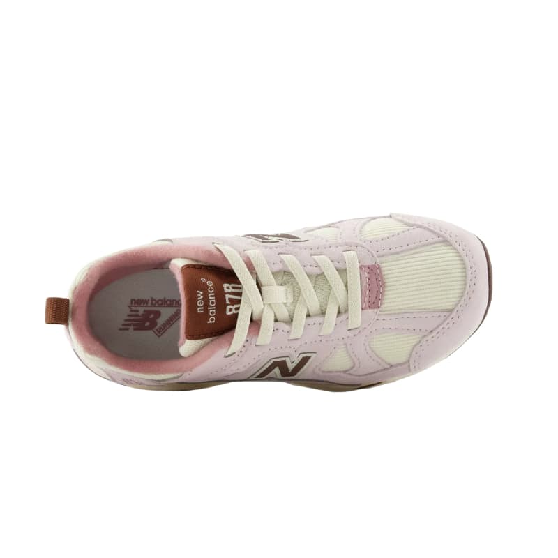 Кроссовки New Balance NB 878 Детская повседневная обувь Низкие кеды Светло-розовый Светло-бежевый Белый P87872T-1 Kids - изображение 3