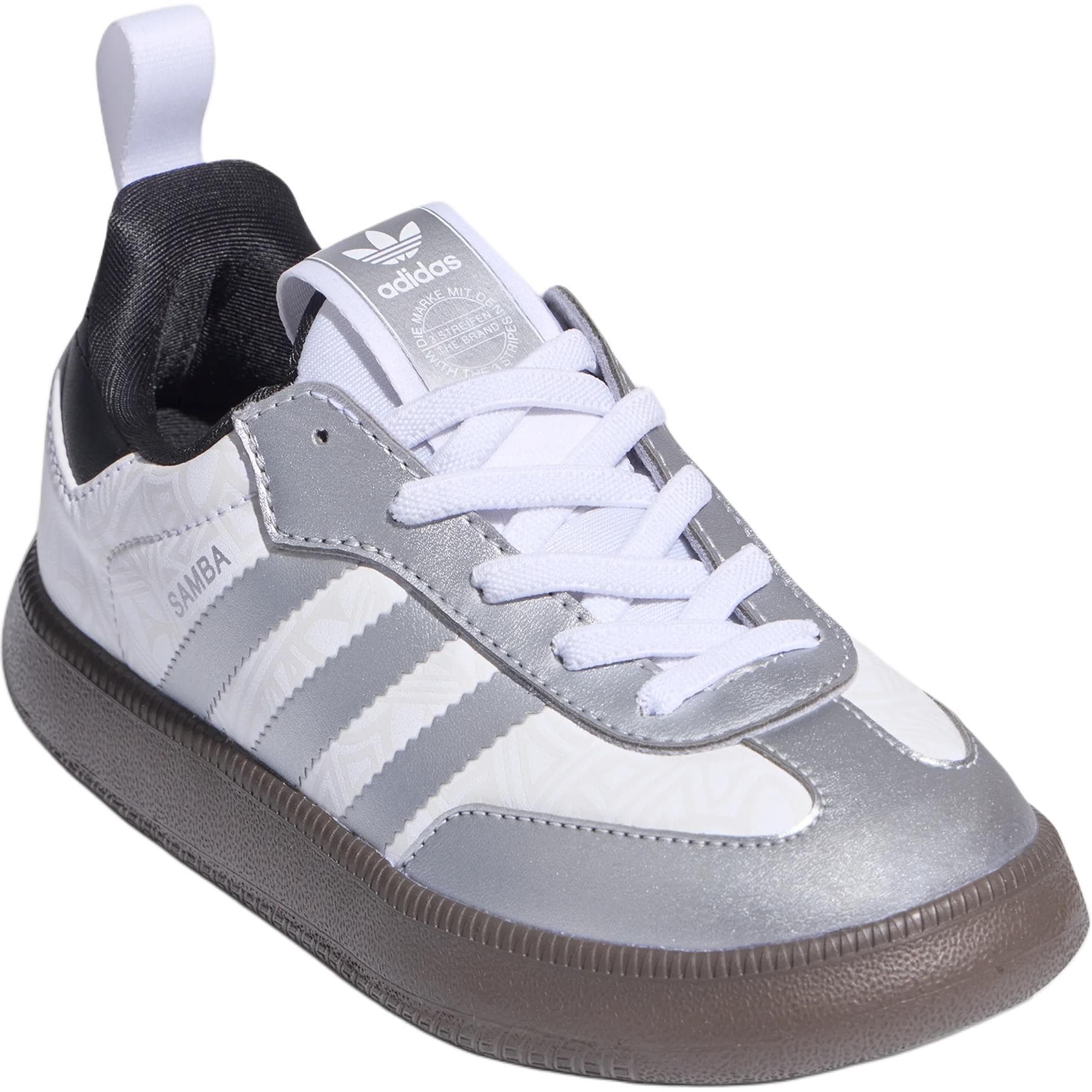 Кроссовки Adidas Originals Samba Детский Скейтбординг Обувь Low Топ Светло-серебристо-серый Kids - изображение 3