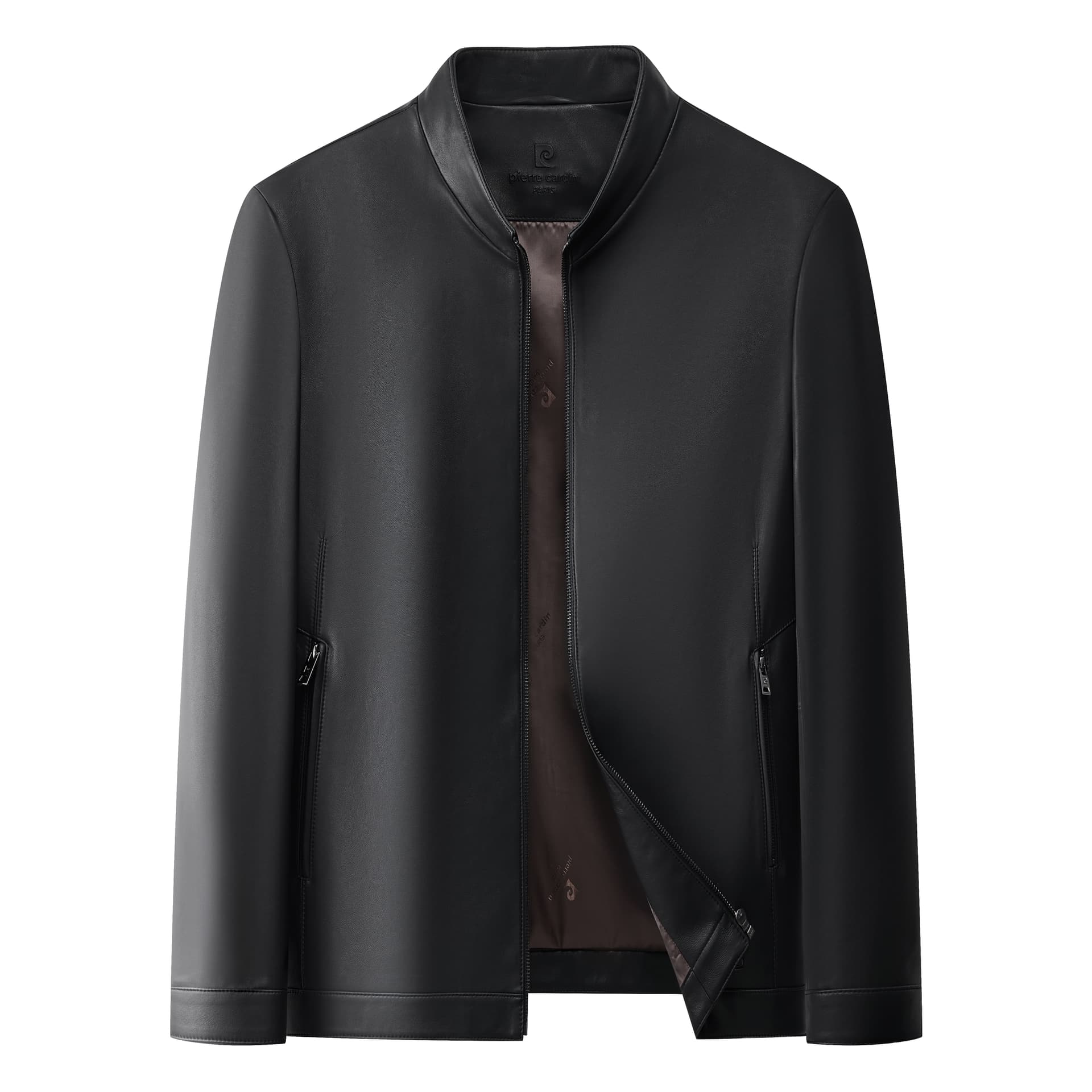 Кожаная куртки PIERRE CARDIN Черный [Верхняя часть овечьей шкуры] Мужские кожаные куртки - изображение 1