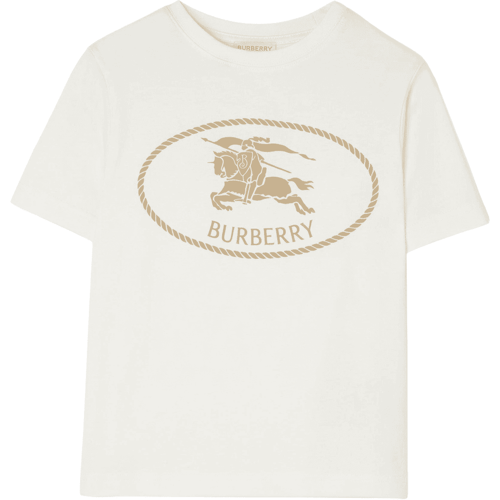 Футболка Burberry Розовый Мел Белый Kids T Рубашки - изображение 1