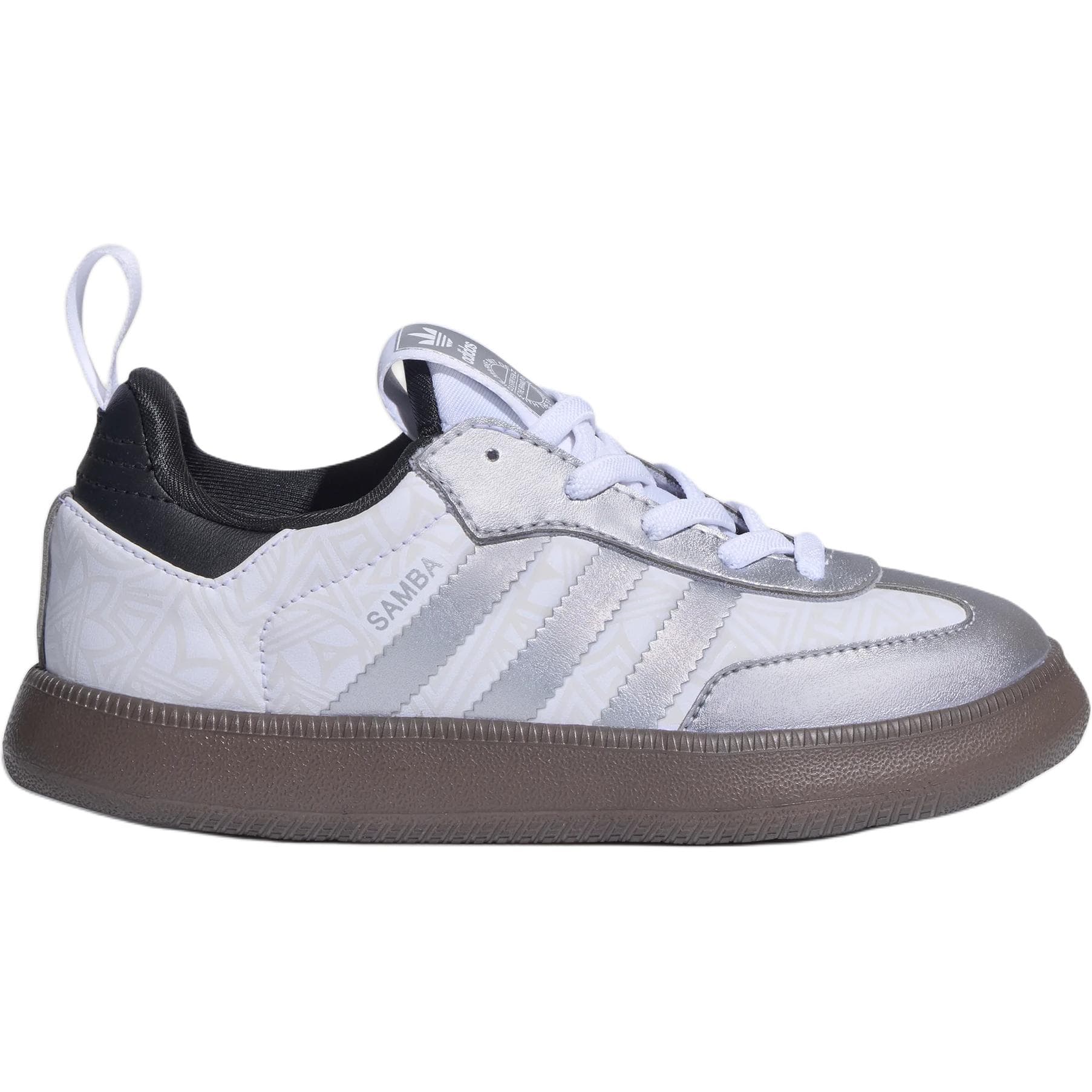Кроссовки Adidas Originals Samba Детский Скейтбординг Обувь Low Топ Светло-серебристо-серый Kids - изображение 2