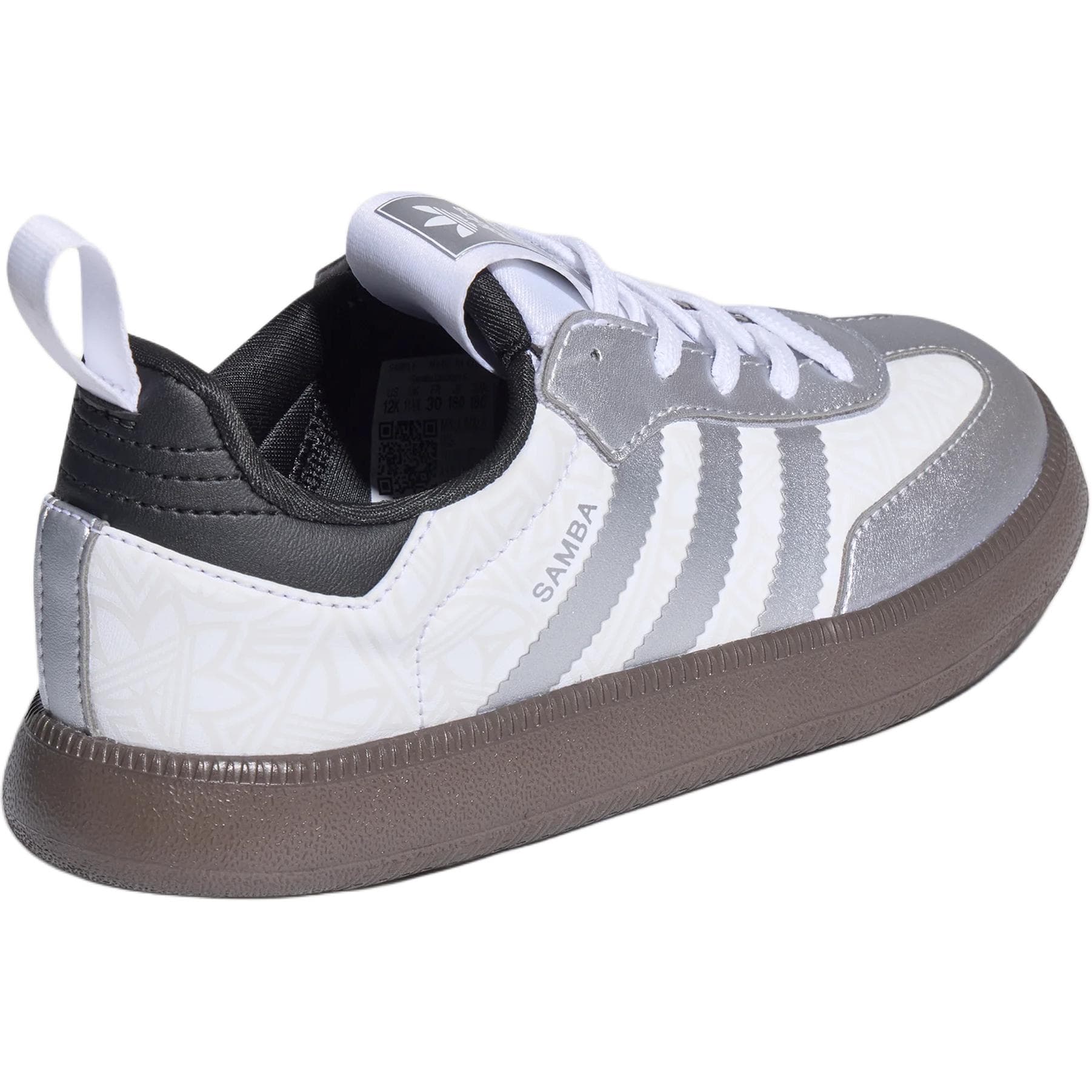 Кроссовки Adidas Originals Samba Детский Скейтбординг Обувь Low Топ Светло-серебристо-серый Kids - изображение 4