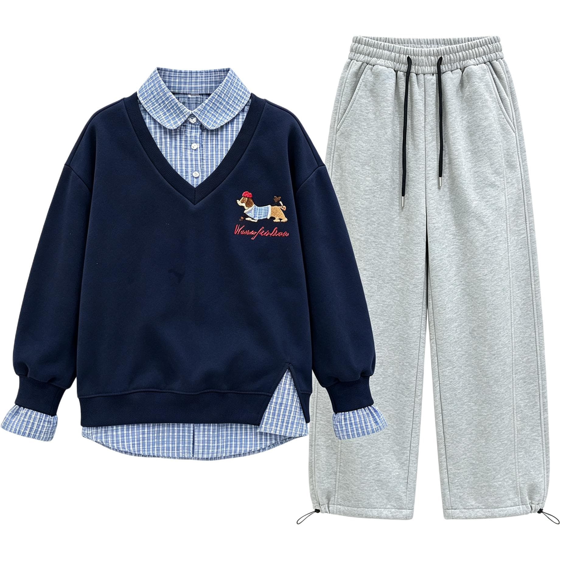 SHIBU 99968 Топ+Штаны Kids Повседневный Спортивный Костюм Комплекты - изображение 1