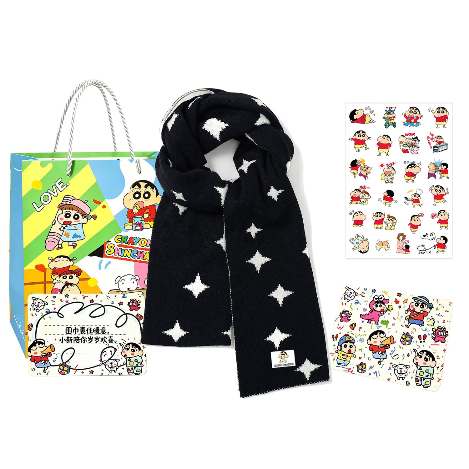 Шарф Crayon Shinchan Акрил Knit Scarves Unisex - изображение 1