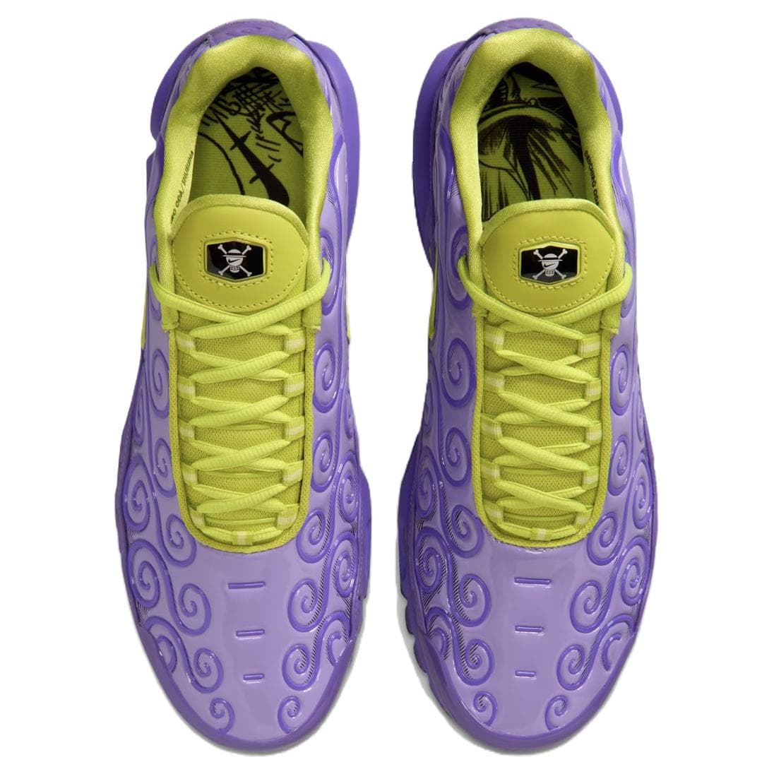 Кроссовки для бега Nike X Ван-Пис Air Max Plus Беговые кроссовки Унисекс Фиолетово-желтый - изображение 4