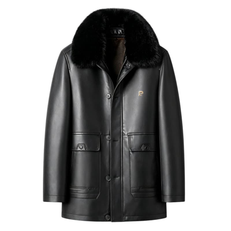 Кожаная куртки PIERRE CARDIN Мужской Кожаные куртки - изображение 1