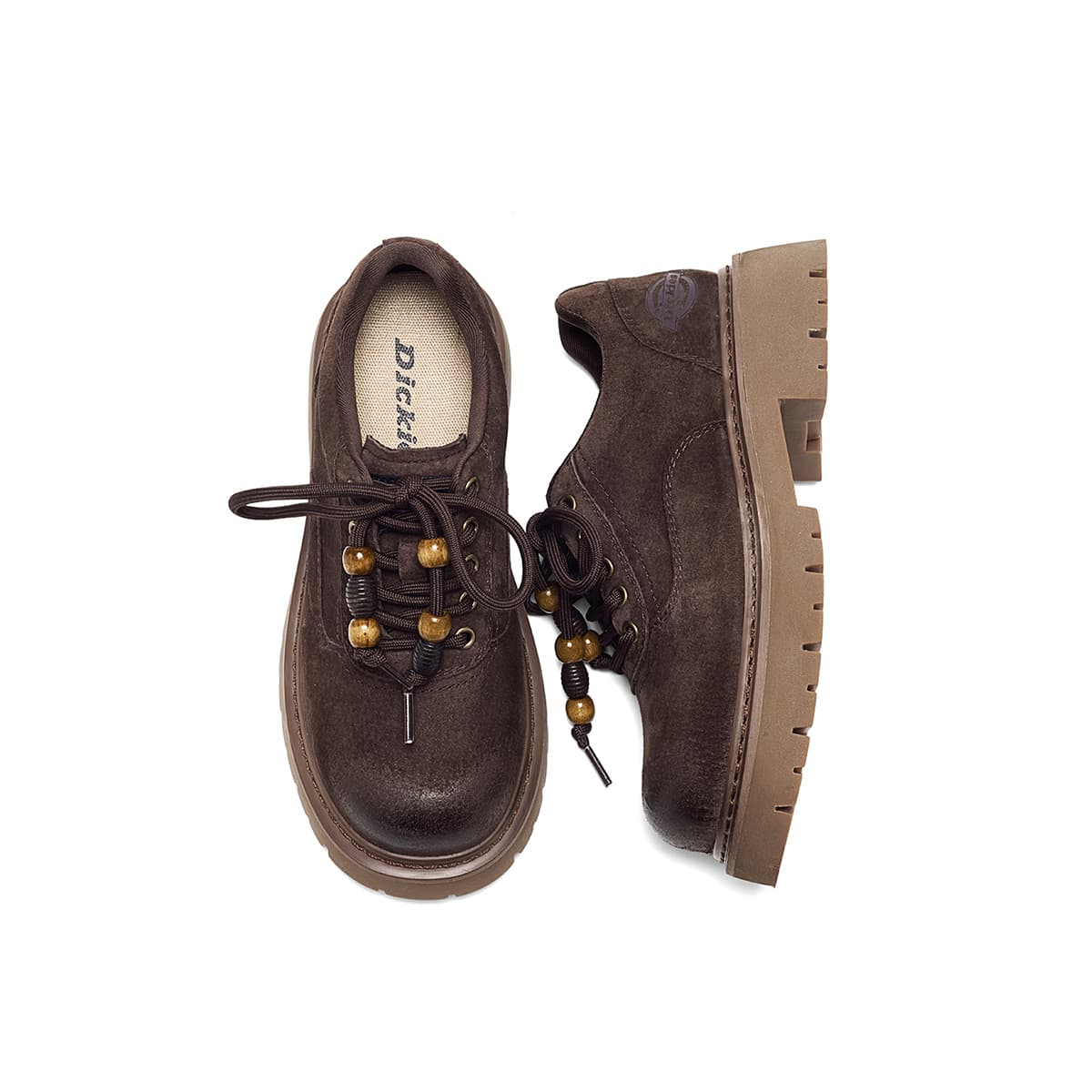 Ботинки dickies Свиной спилок Лодыжка Длина Армейские ботинки 5 5 см Женские Кофе - изображение 3