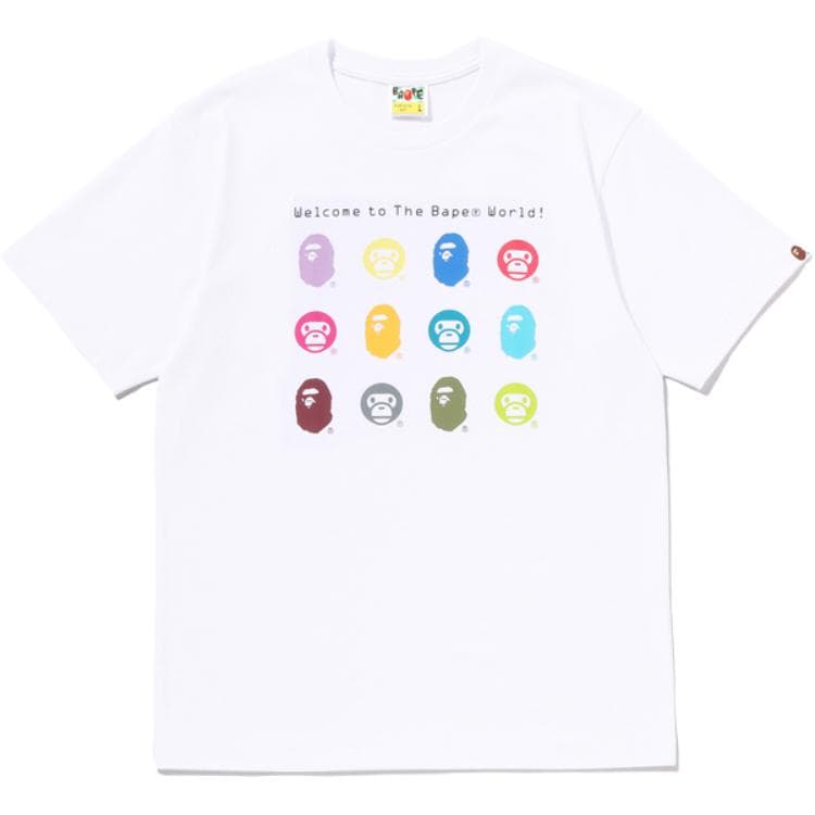 Футболка A BATHING APE FW26 Bape Мир Multi Логотип Tee Футболка Унисекс - изображение 1