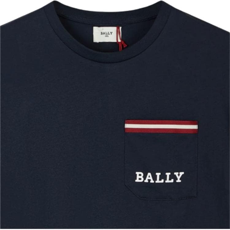Футболка BALLY Темно-синие мужские футболки T - изображение 2