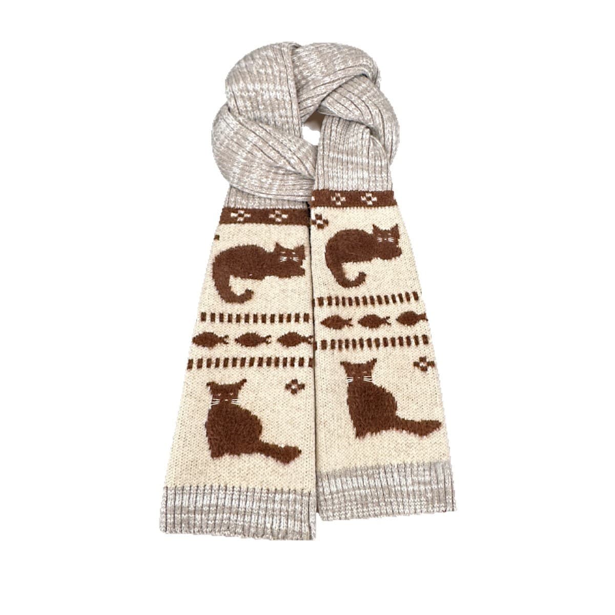 Шарф VIVIWELL Плюшевая пряжа Knit Scarves Unisex - изображение 1