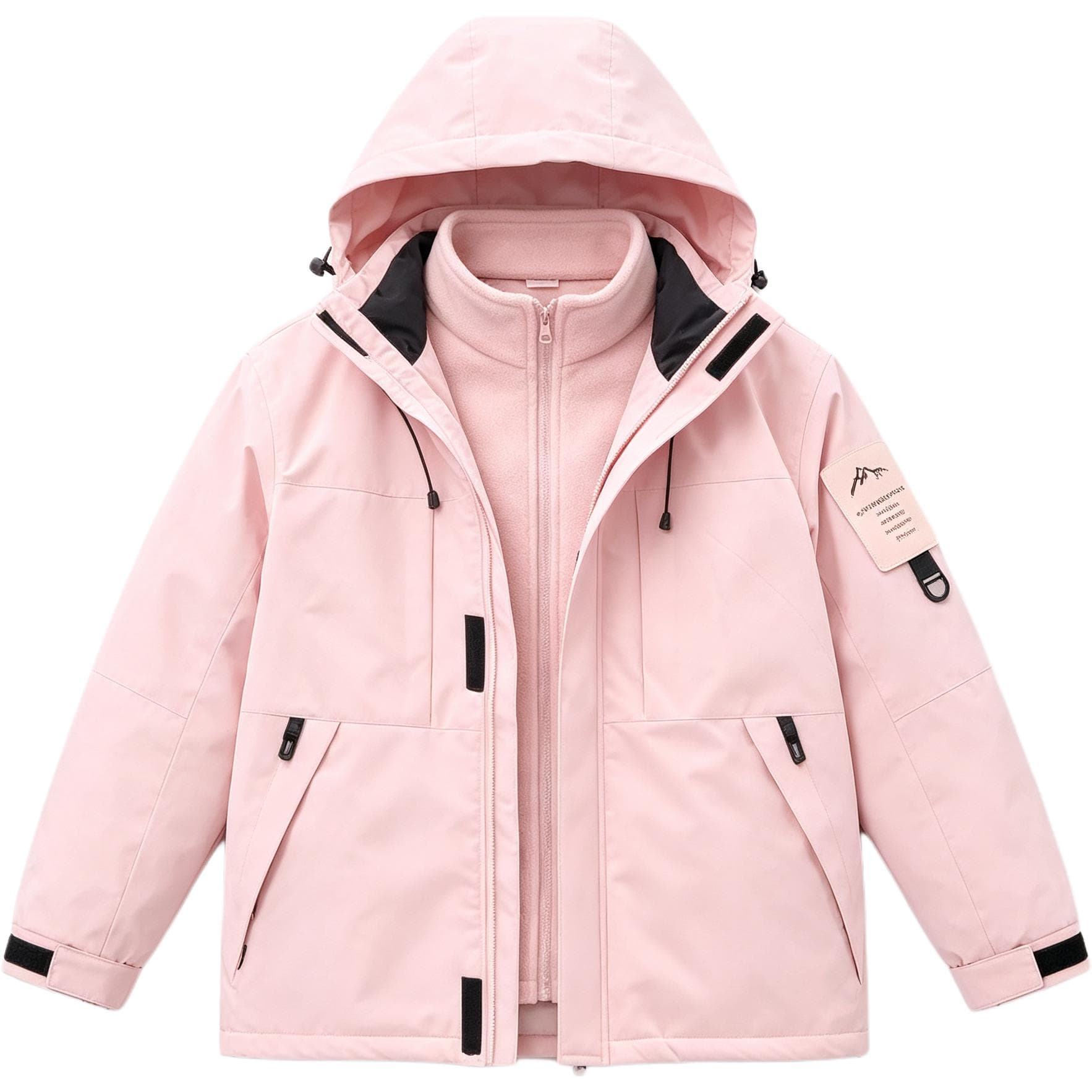 BOBBY ABLEY Розовый 3-в-1 (Пальто+Подкладка) Kids Туристическая одежда - изображение 1