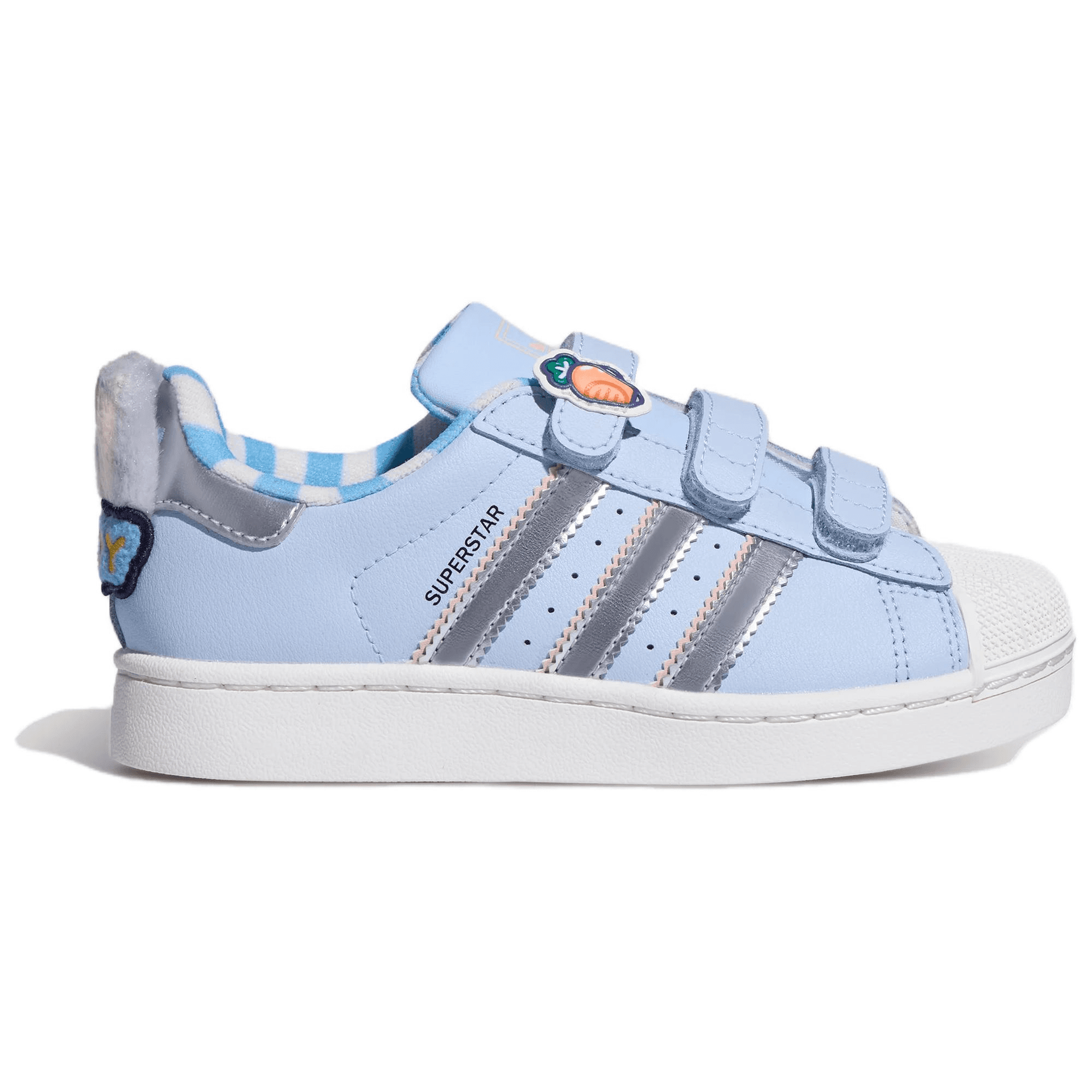 Кроссовки Adidas Originals X Disney SUPERSTAR 2 Лоу-топы Скейтборд Обувь Кристально-синий Детский - изображение 2