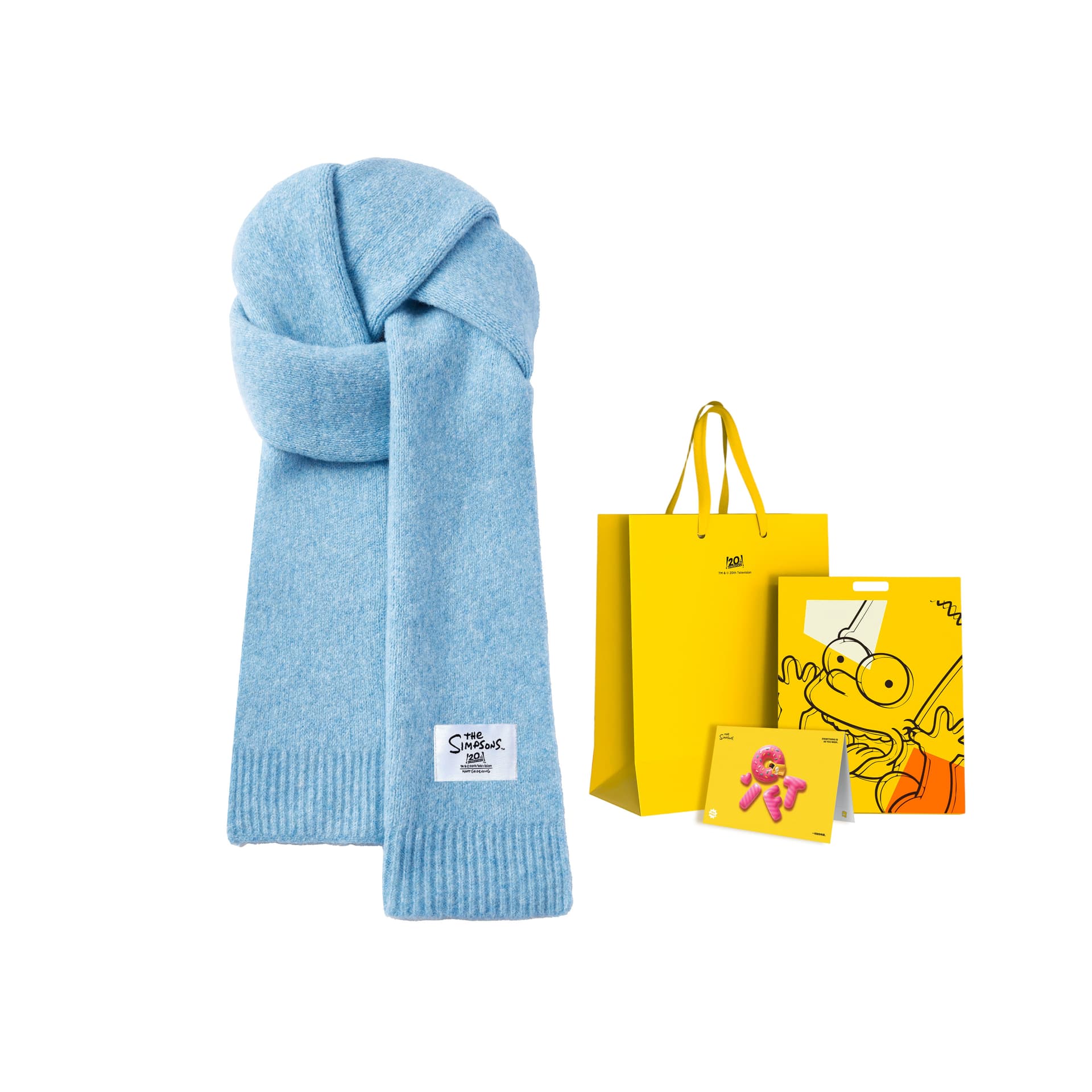 Шарф Симпсоны Ткань Knit Scarves Unisex - изображение 1