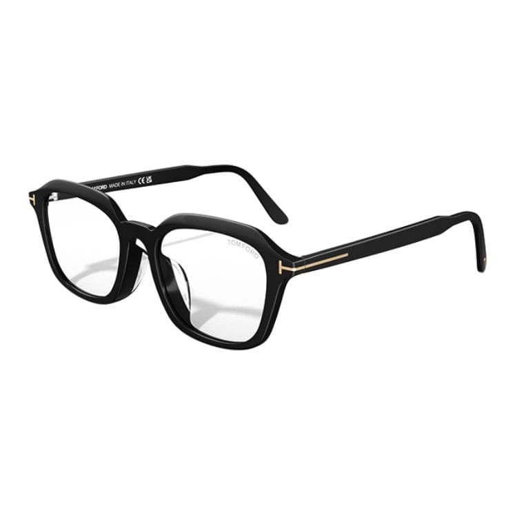 Оправа TOM FORD Пластик плюс металл Квадратная форма Очки с диоптриями Унисекс Черный - изображение 1