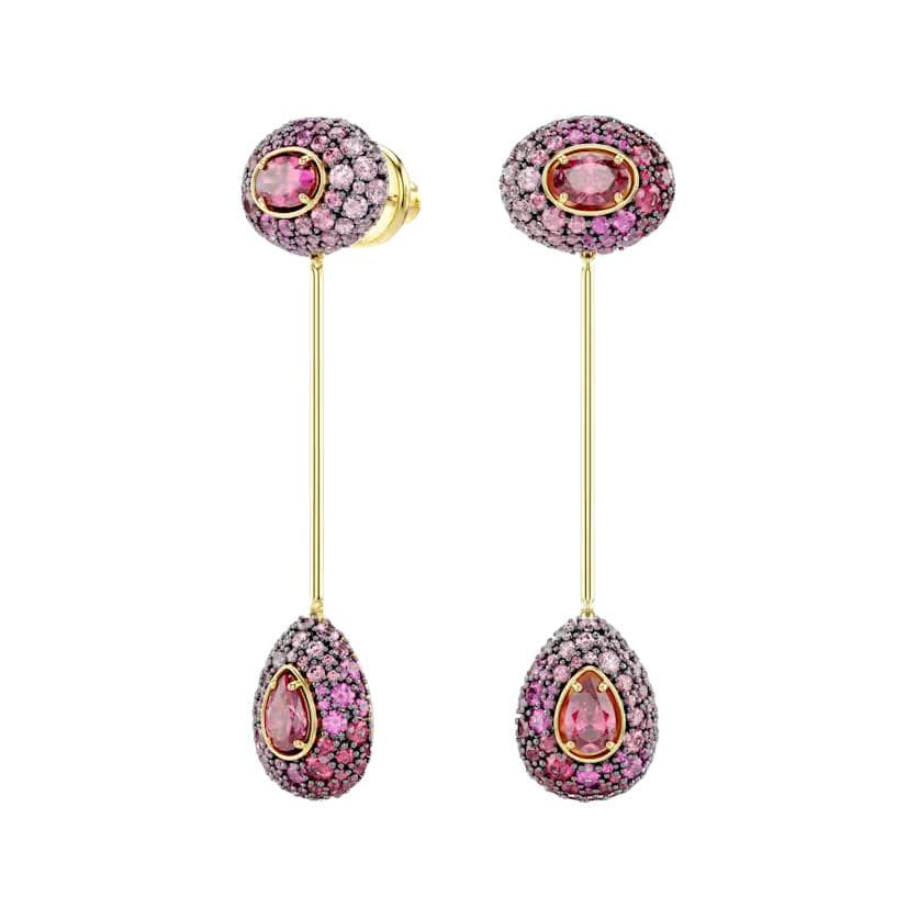 Серьги Swarovski Sublima Серьги с кубическим цирконием Унисекс Розовый Красный Розовый Фиолетовый Золото - изображение 2