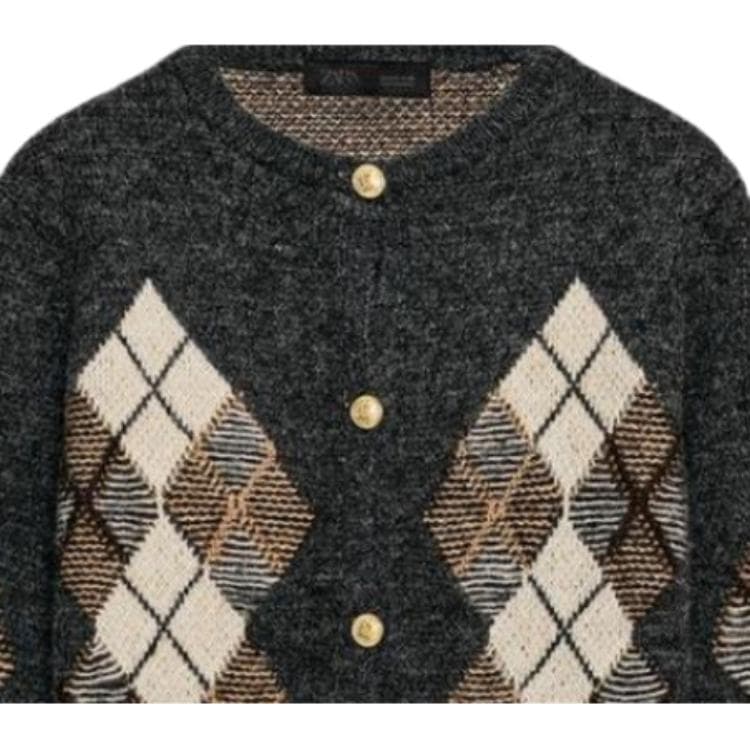 Кардиган zara Серый Женские Свитеры - изображение 4