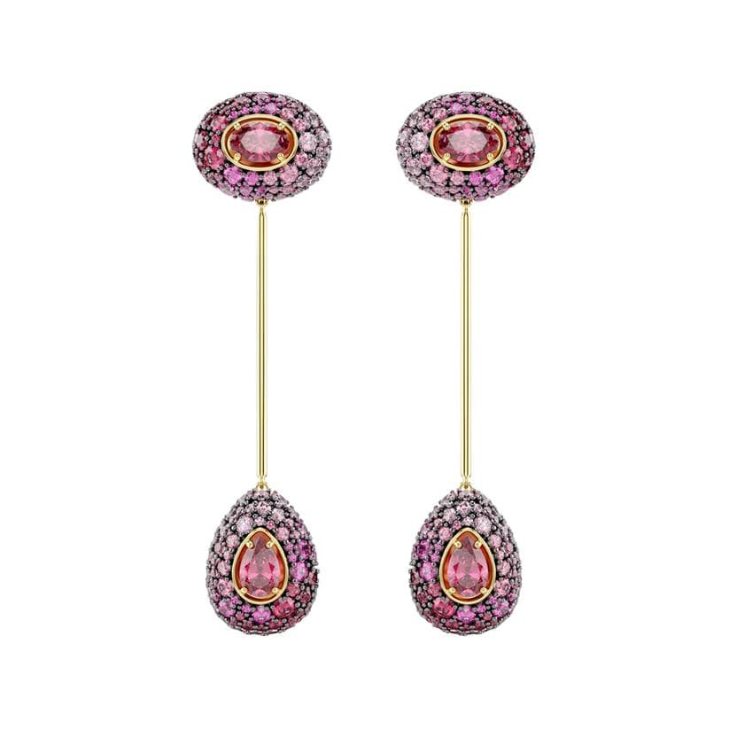 Серьги Swarovski Sublima Серьги с кубическим цирконием Унисекс Розовый Красный Розовый Фиолетовый Золото - изображение 1