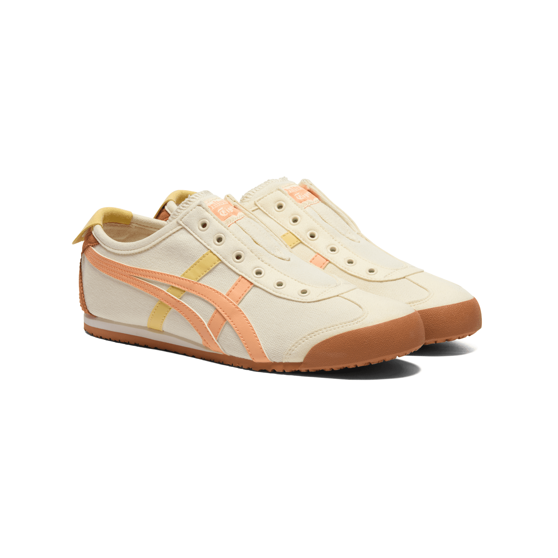 Кроссовки Onitsuka Tiger MEXICO 66 Slip-On Low-Top Повседневная Обувь Унисекс Бежевая - изображение 3