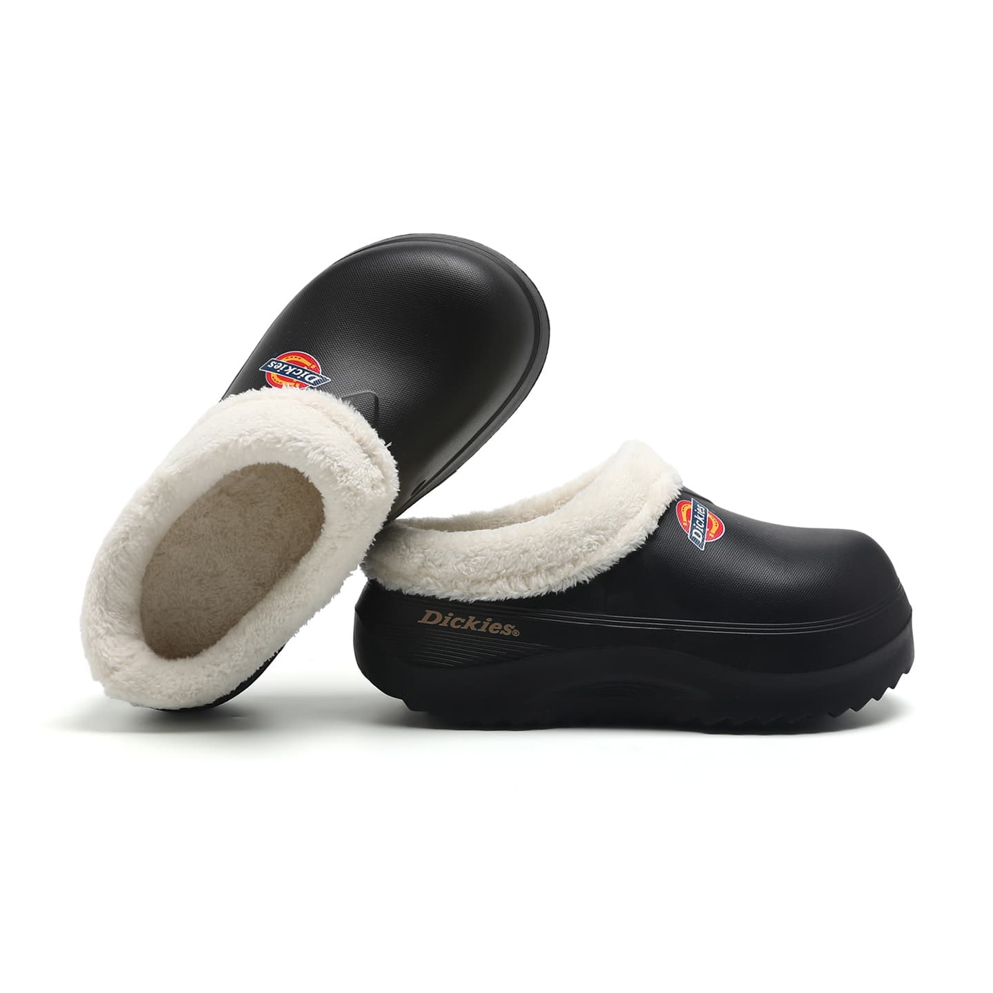 Сандалии dickies Флисовая подкладка Теплоизоляционный Платформа Удобный ЭВА Закрытые тапочки Унисекс Черный - изображение 3