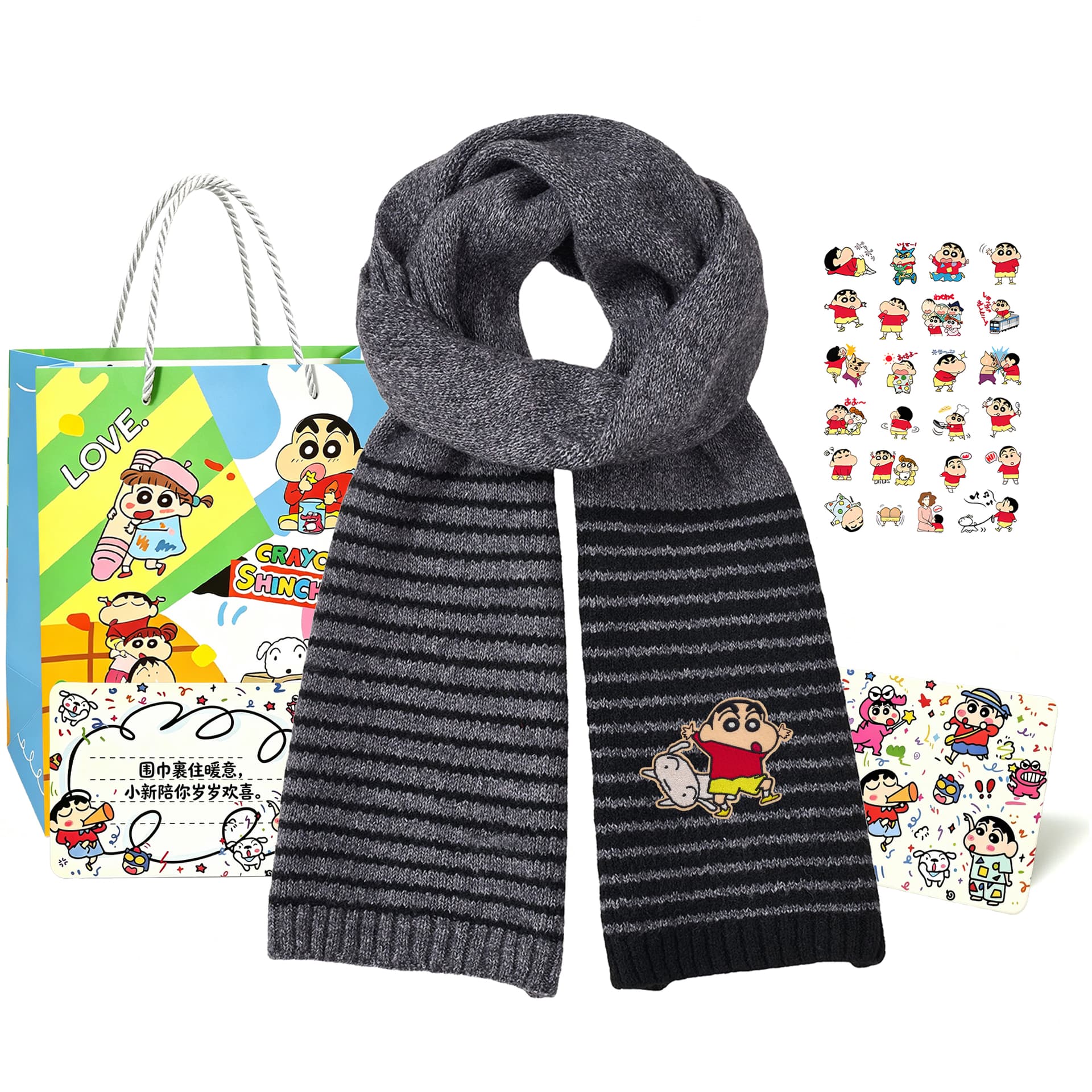 Шарф Crayon Shinchan Knit Scarves Unisex - изображение 1