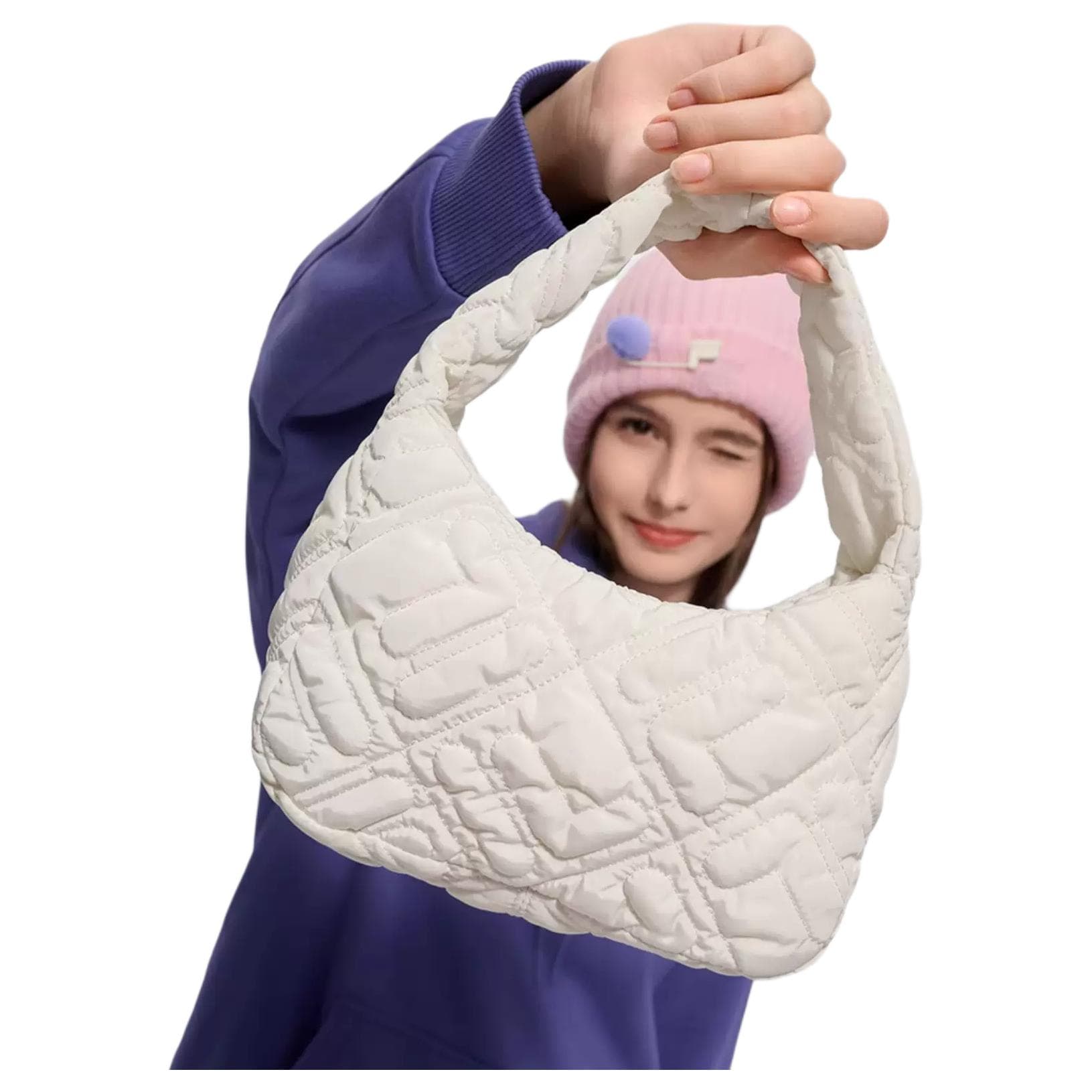 Сумка FILA FUSION Модный тренд Нейлон Сумка Сумка через плечо Женские Цапельно-белый - изображение 5