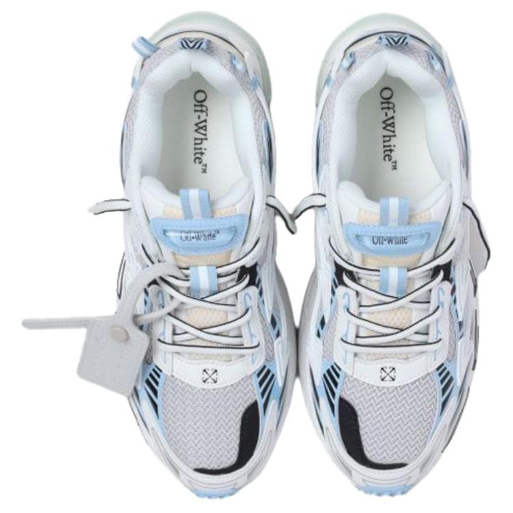 Кроссовки off-white BE Правая сторона Спина Лоу-топы Повседневная обувь Women's White Синий - изображение 5