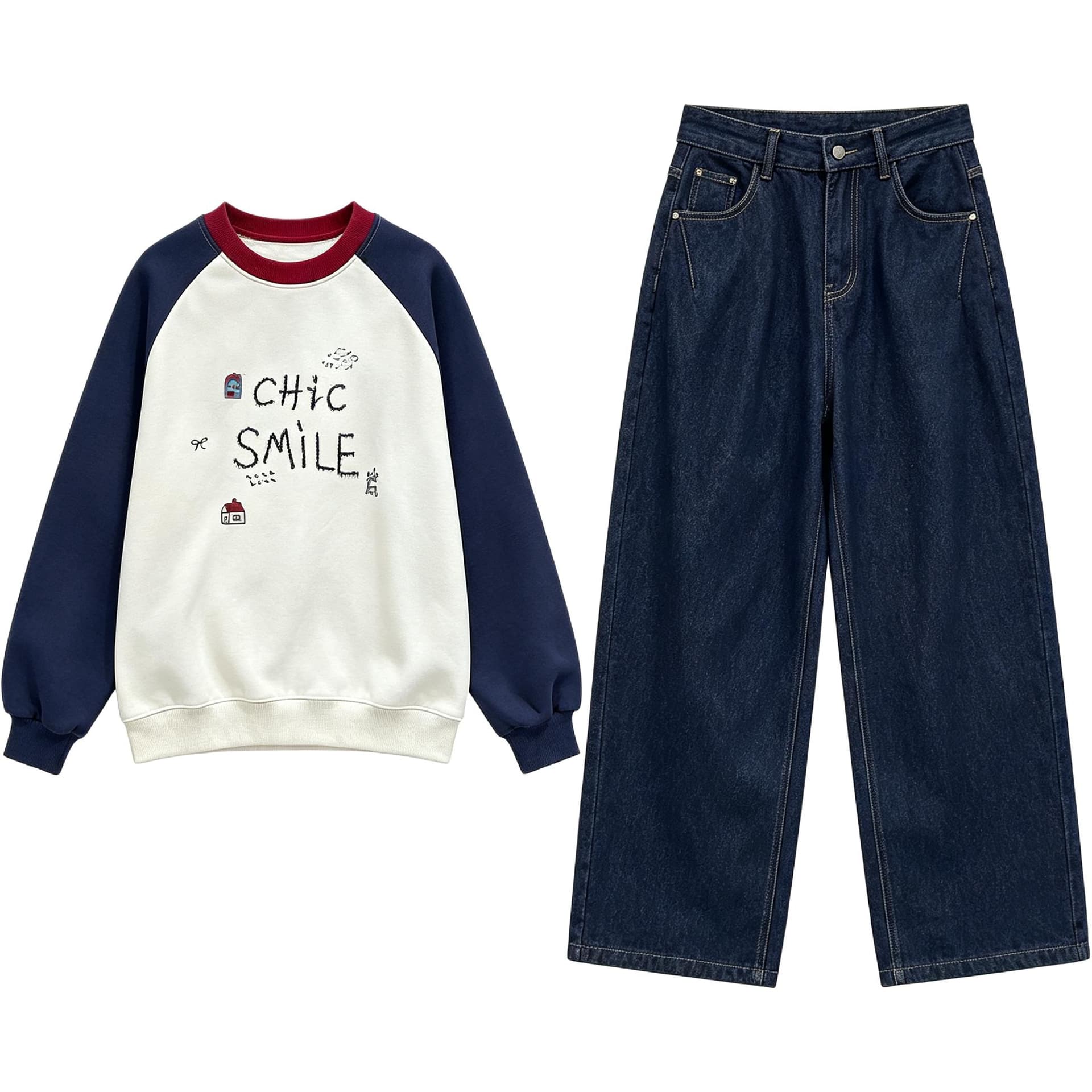 SHIBU 77001 Топ+Штаны Kids Повседневный Спортивный Костюм Комплекты - изображение 1