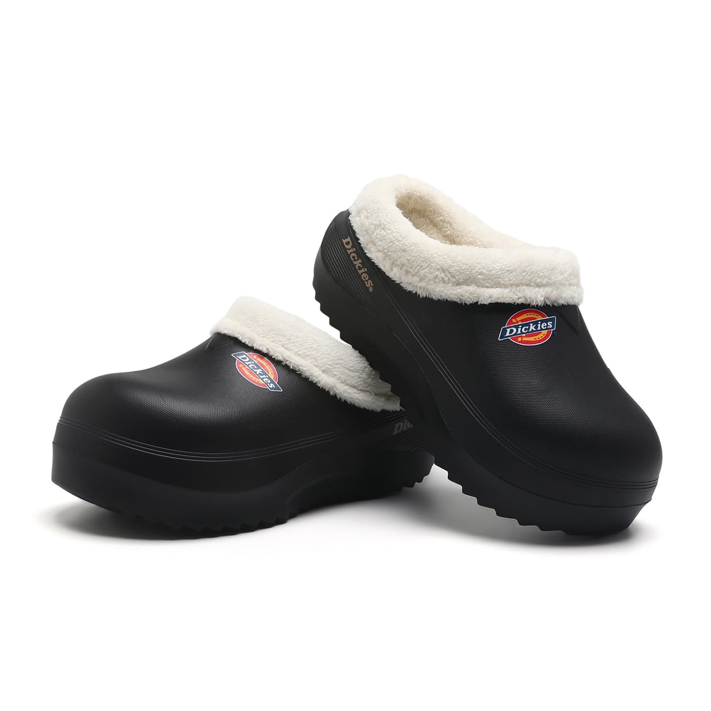 Сандалии dickies Флисовая подкладка Теплоизоляционный Платформа Удобный ЭВА Закрытые тапочки Унисекс Черный - изображение 4