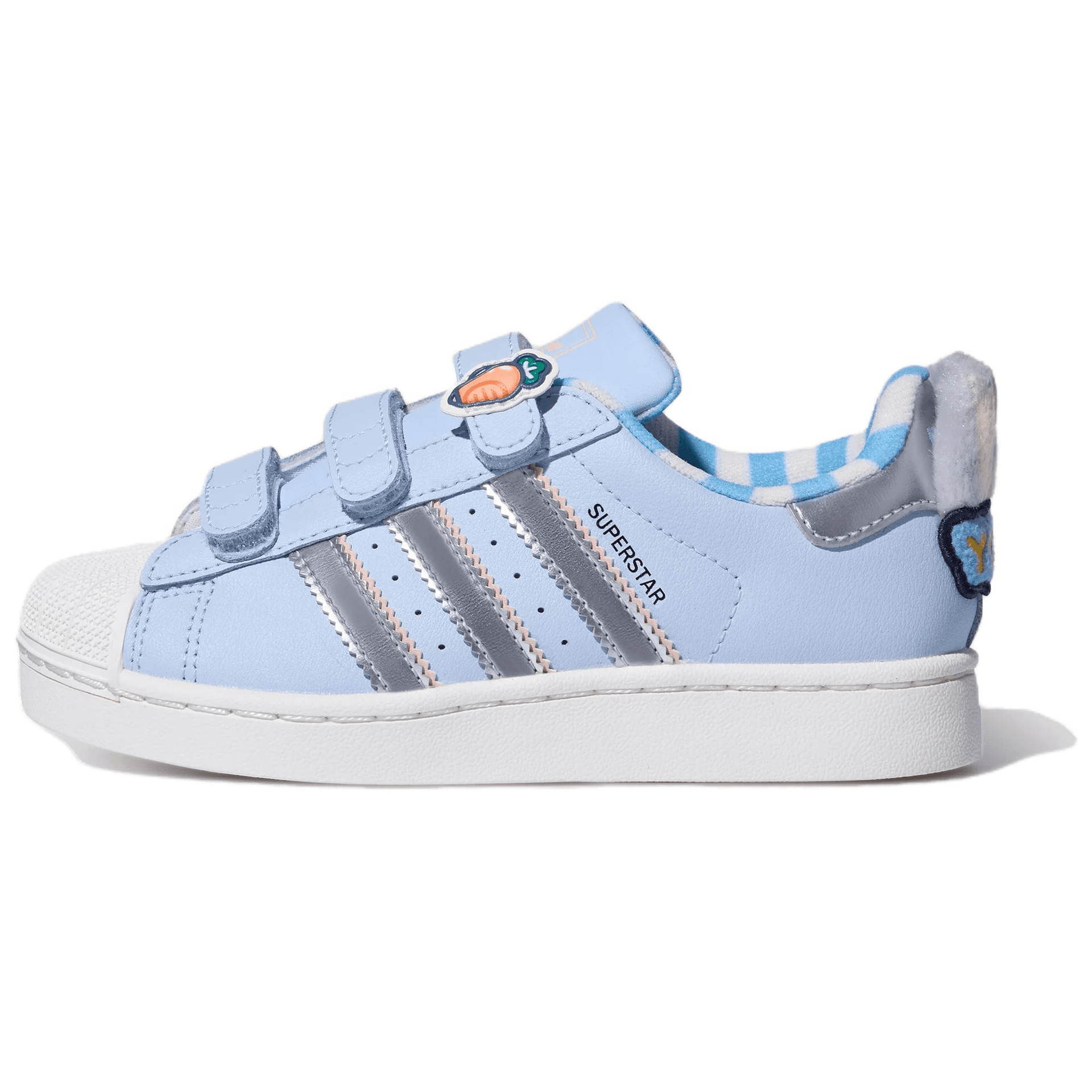 Кроссовки Adidas Originals X Disney SUPERSTAR 2 Лоу-топы Скейтборд Обувь Кристально-синий Детский - изображение 1