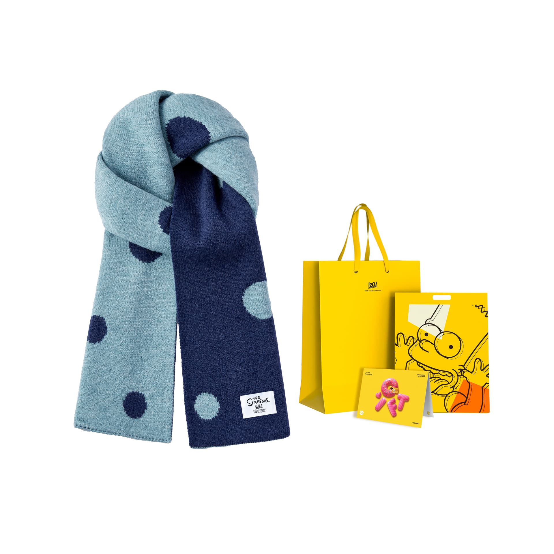 Шарф Симпсоны Ткань Knit Scarves Unisex - изображение 1
